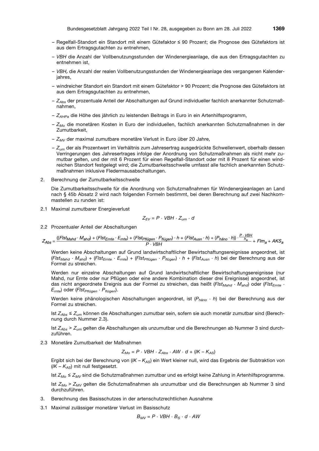 BGBl. 2022, Seite 1369 — Originalseite als Abbildung