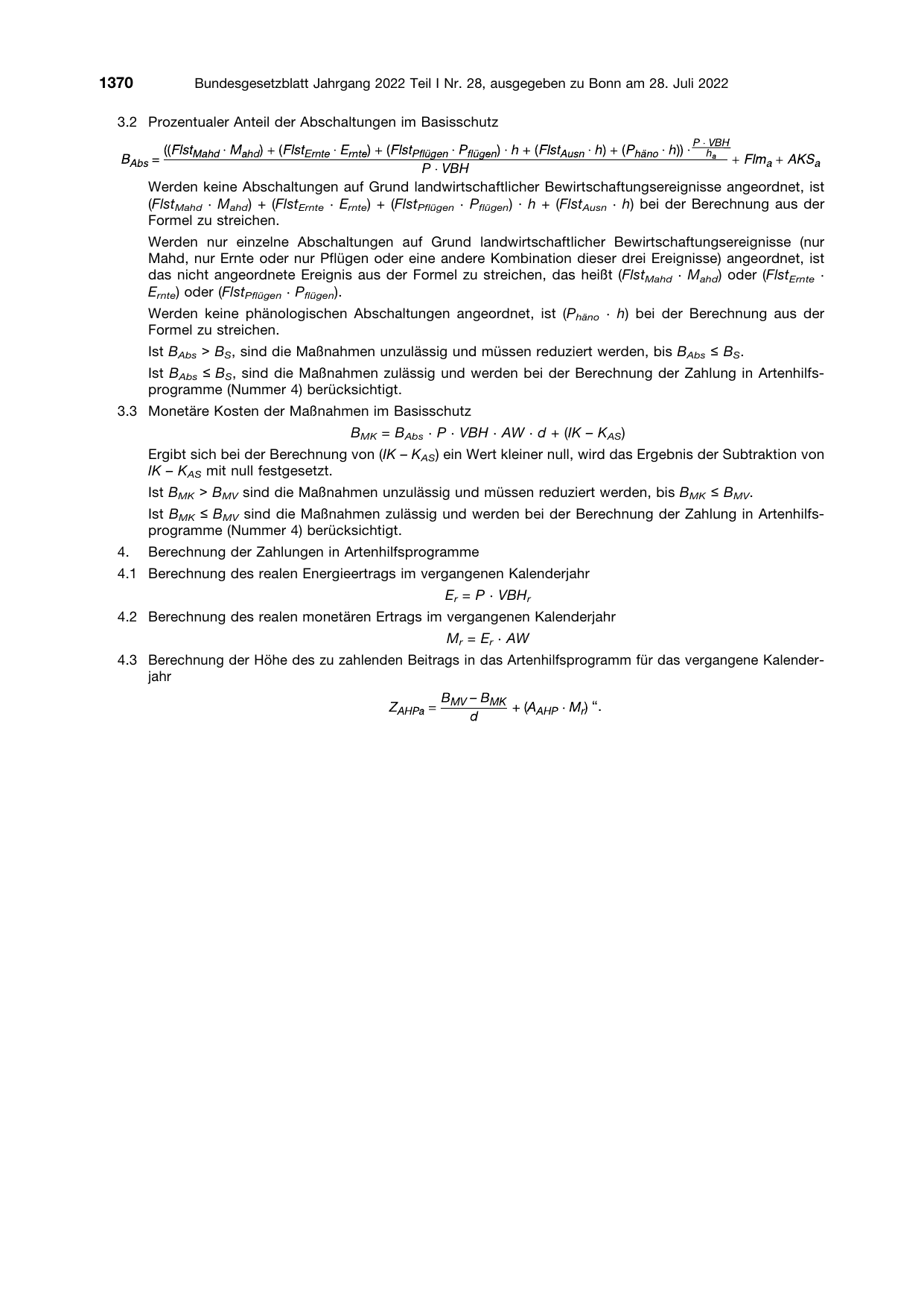BGBl. 2022, Seite 1370 — Originalseite als Abbildung