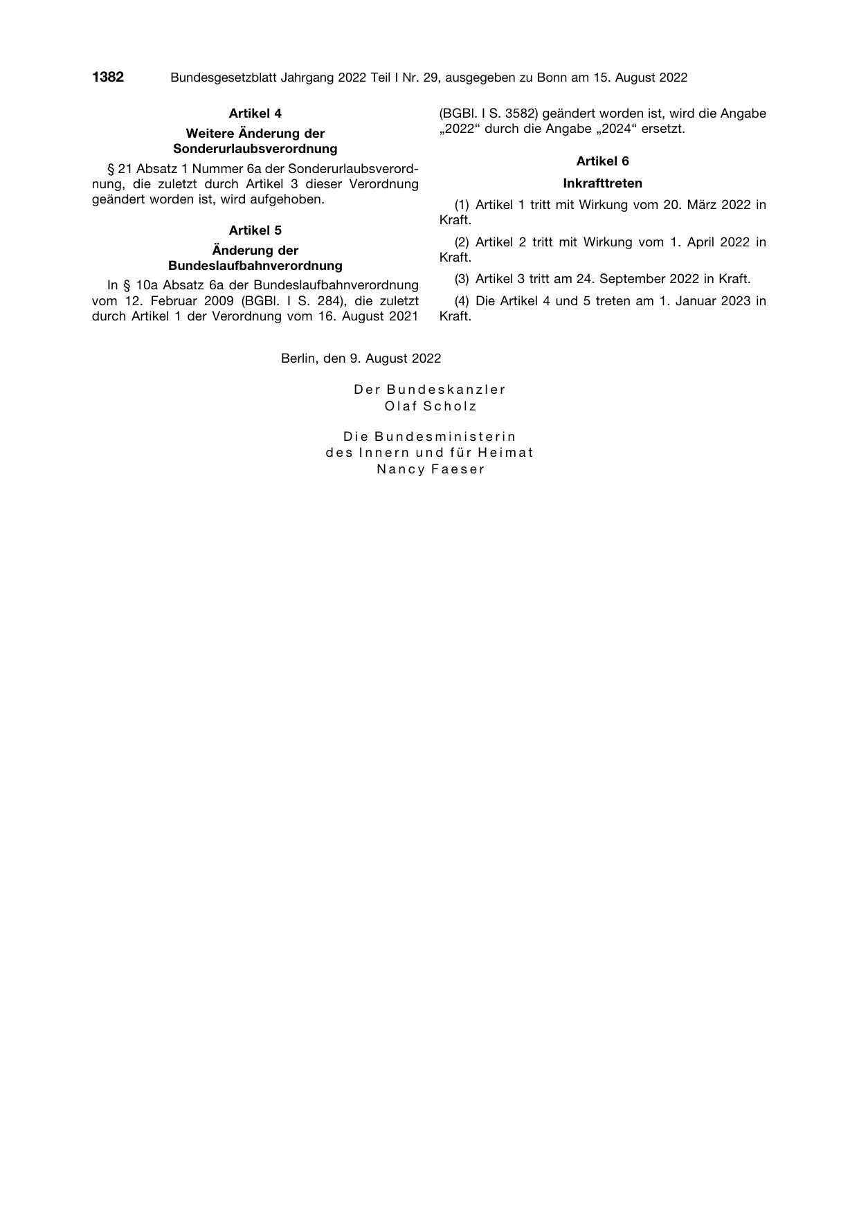 BGBl. 2022, Seite 1382 — Originalseite als Abbildung