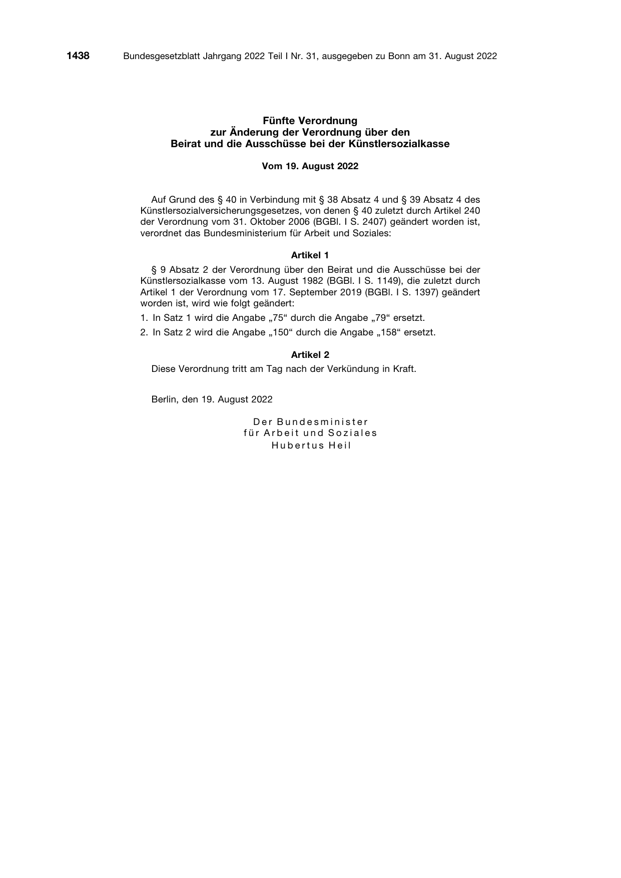 BGBl. 2022, Seite 1438 — Originalseite als Abbildung