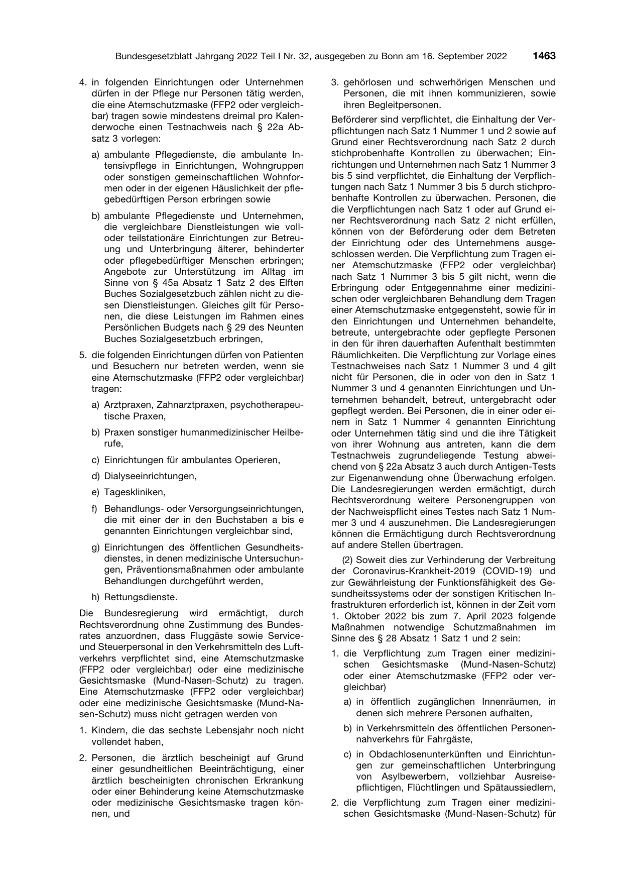 BGBl. 2022, Seite 1463 — Originalseite als Abbildung