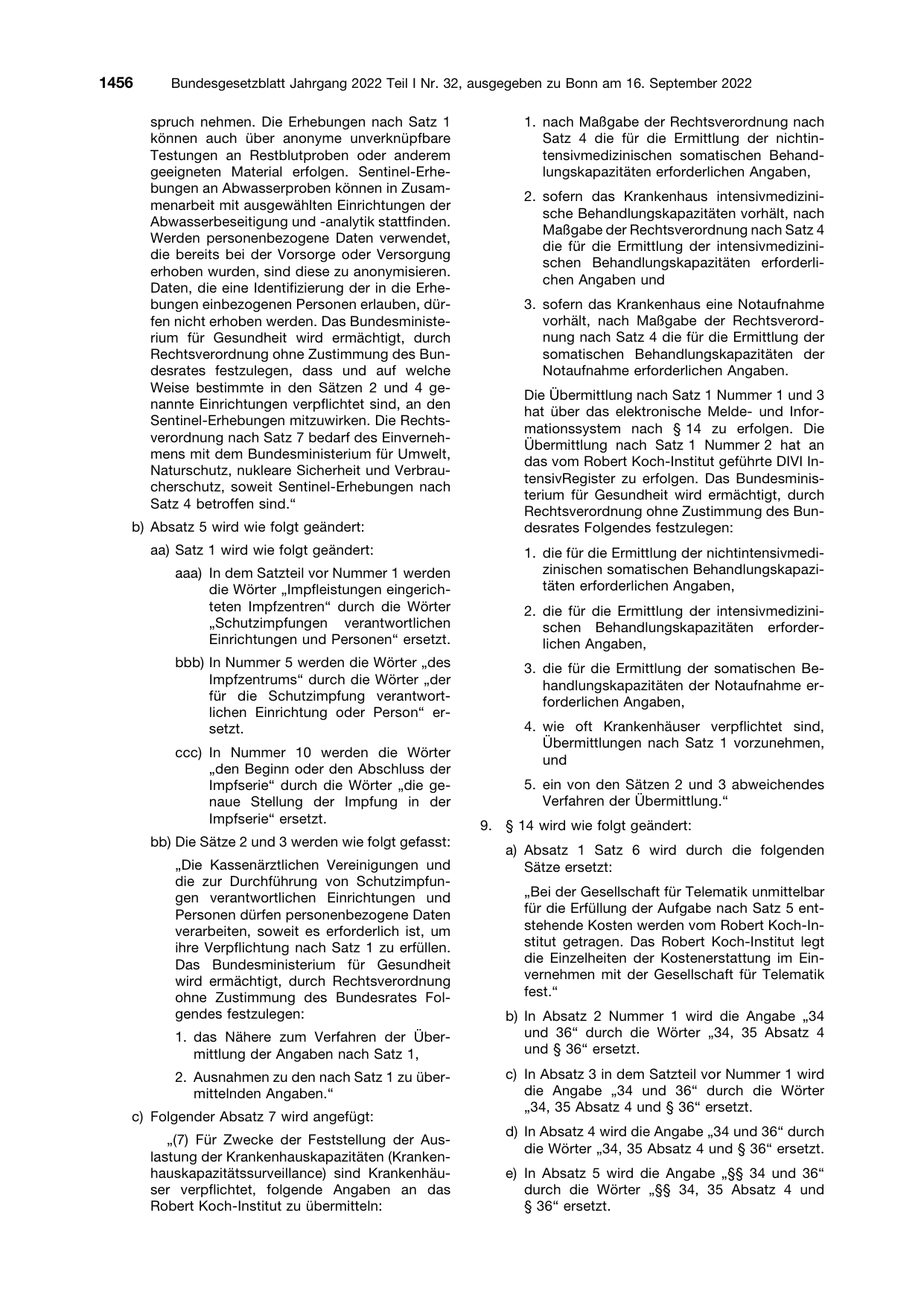 BGBl. 2022, Seite 1456 — Originalseite als Abbildung