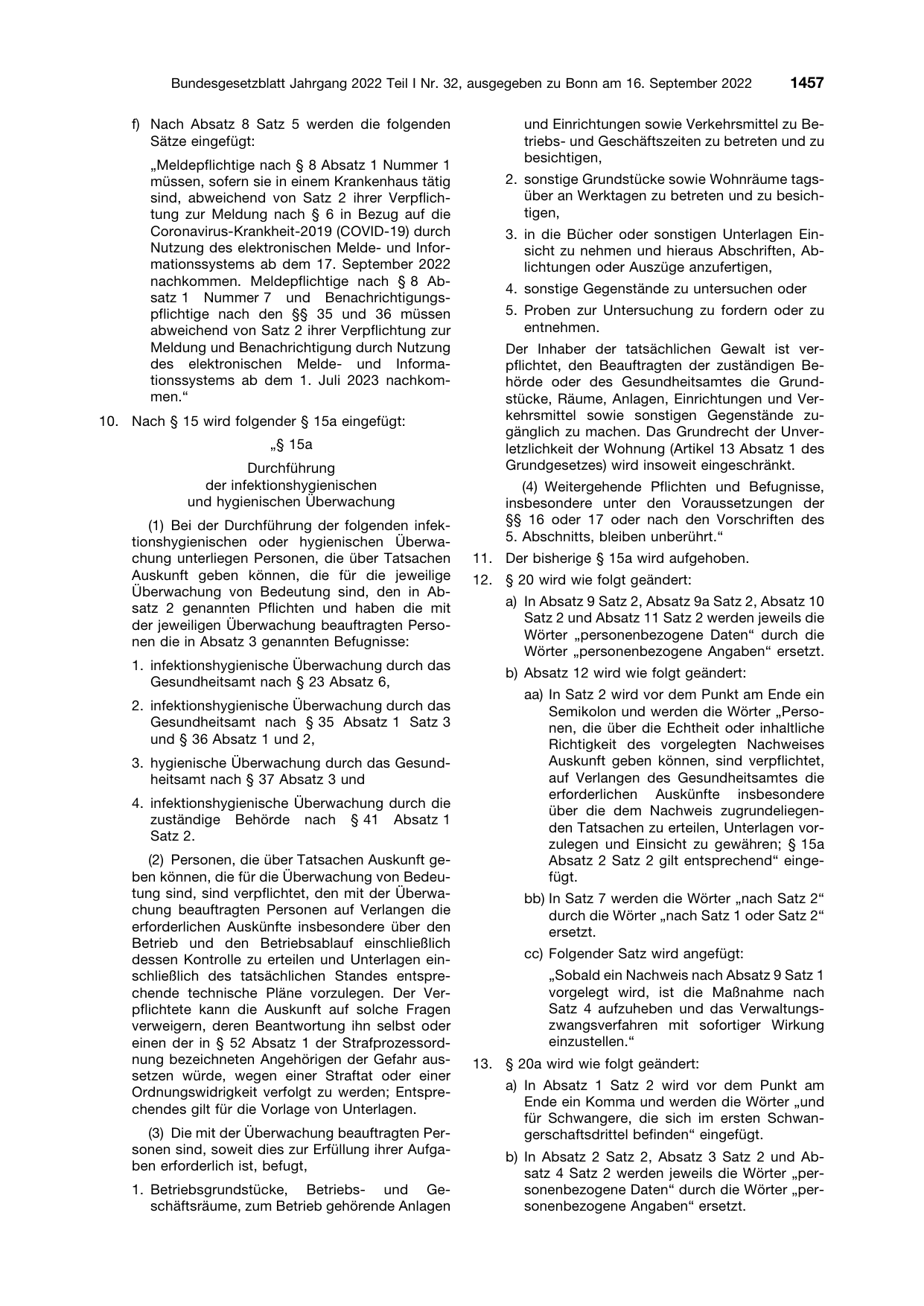 BGBl. 2022, Seite 1457 — Originalseite als Abbildung