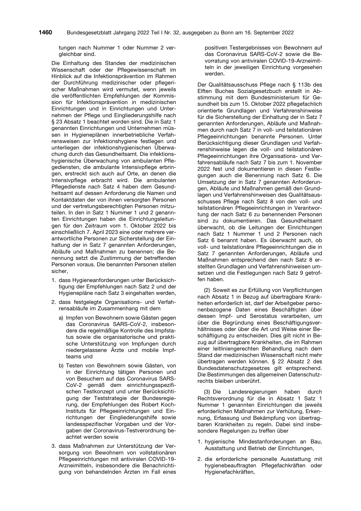 BGBl. 2022, Seite 1460 — Originalseite als Abbildung
