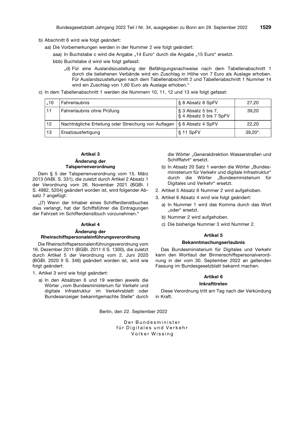 BGBl. 2022, Seite 1529 — Originalseite als Abbildung