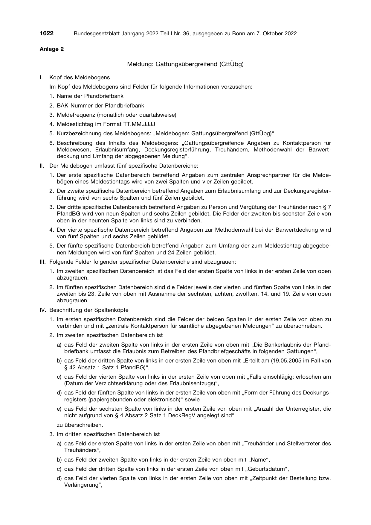 BGBl. 2022, Seite 1622 — Originalseite als Abbildung