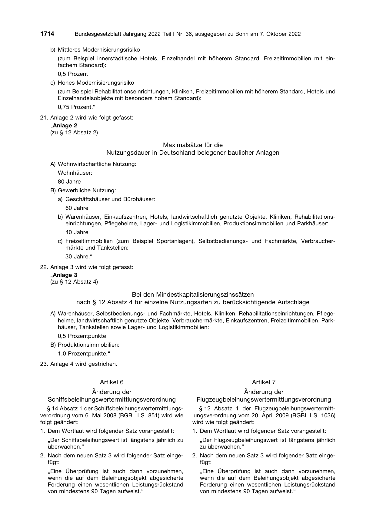 BGBl. 2022, Seite 1714 — Originalseite als Abbildung