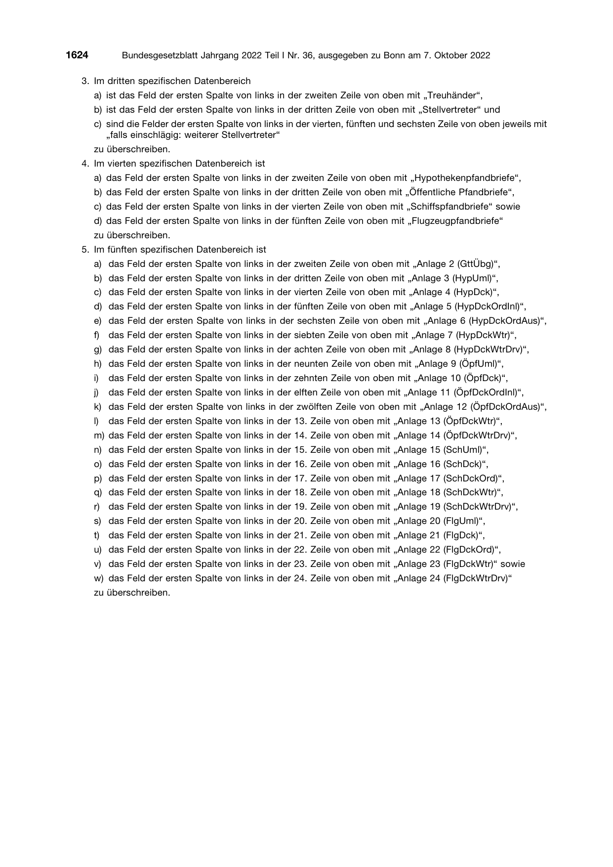 BGBl. 2022, Seite 1624 — Originalseite als Abbildung