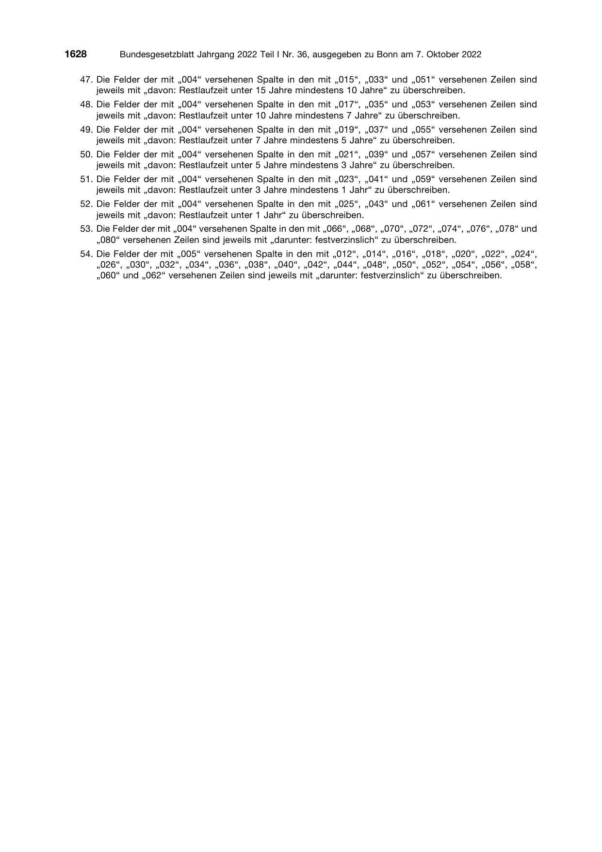 BGBl. 2022, Seite 1628 — Originalseite als Abbildung