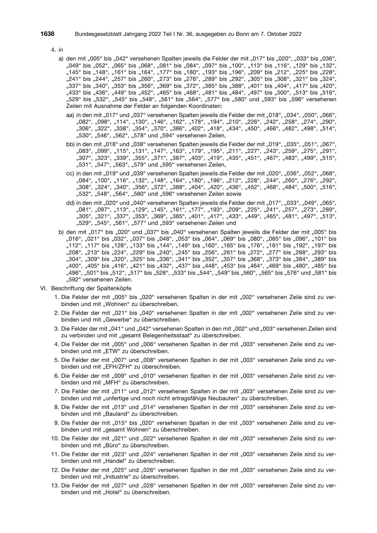BGBl. 2022, Seite 1638 — Originalseite als Abbildung