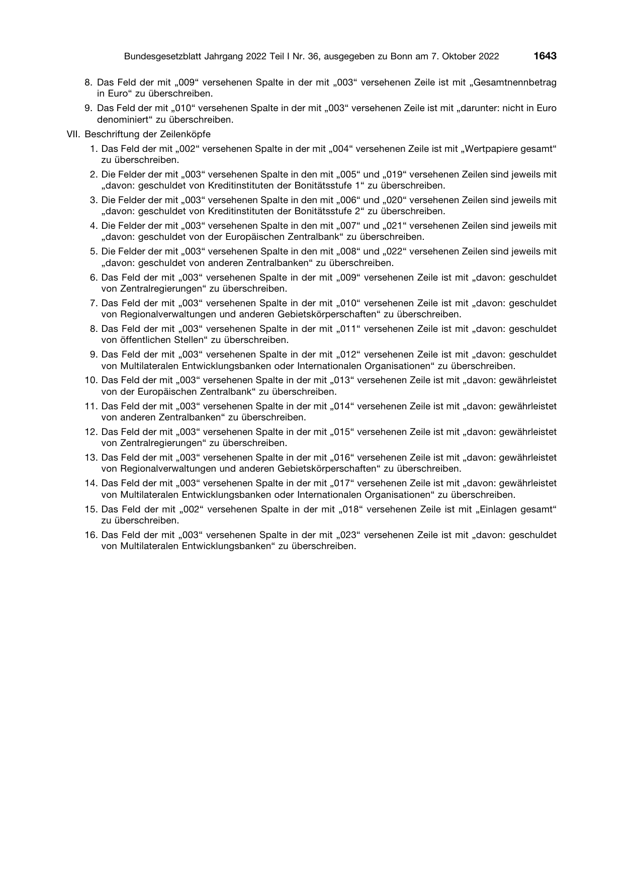 BGBl. 2022, Seite 1643 — Originalseite als Abbildung