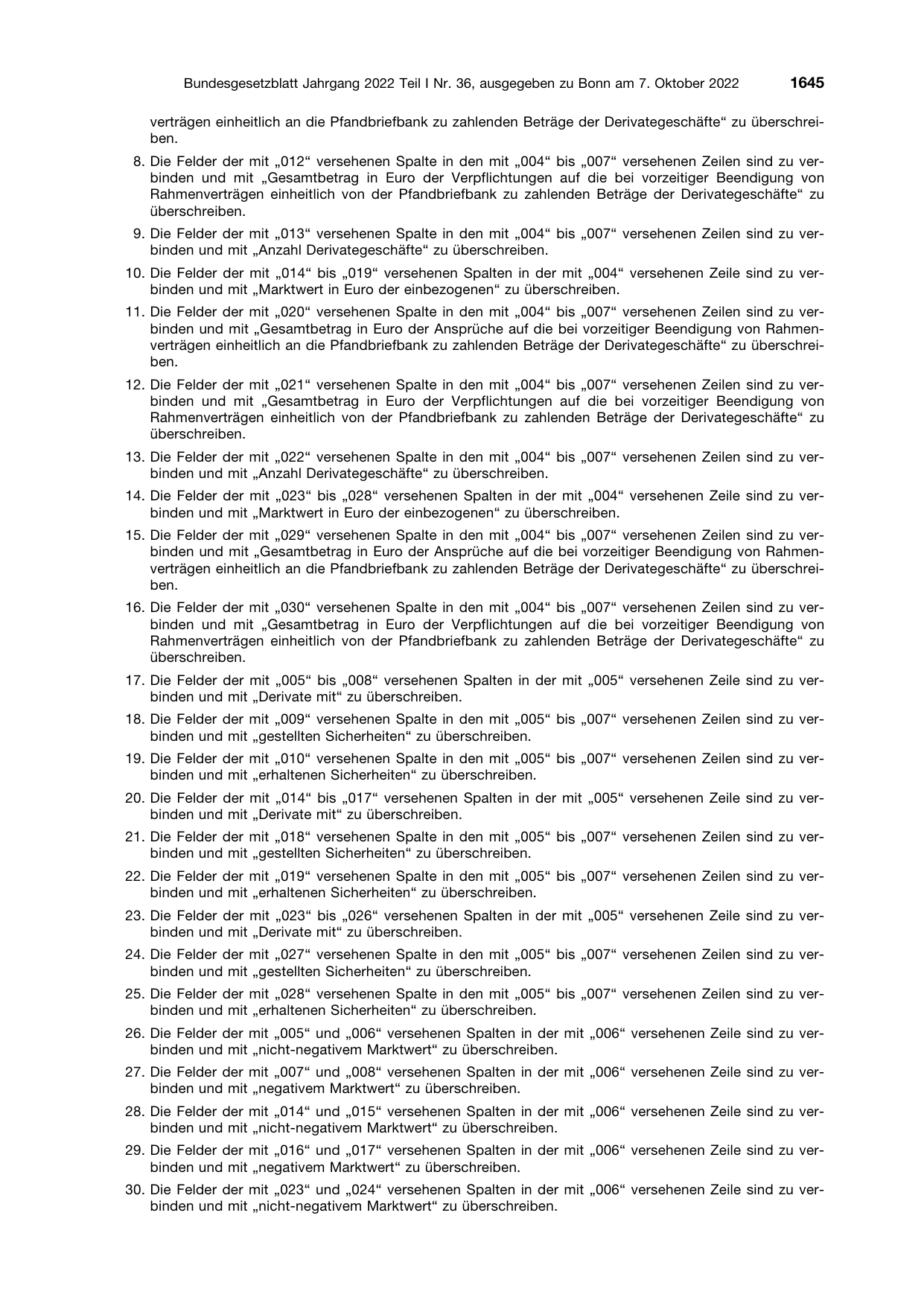 BGBl. 2022, Seite 1645 — Originalseite als Abbildung