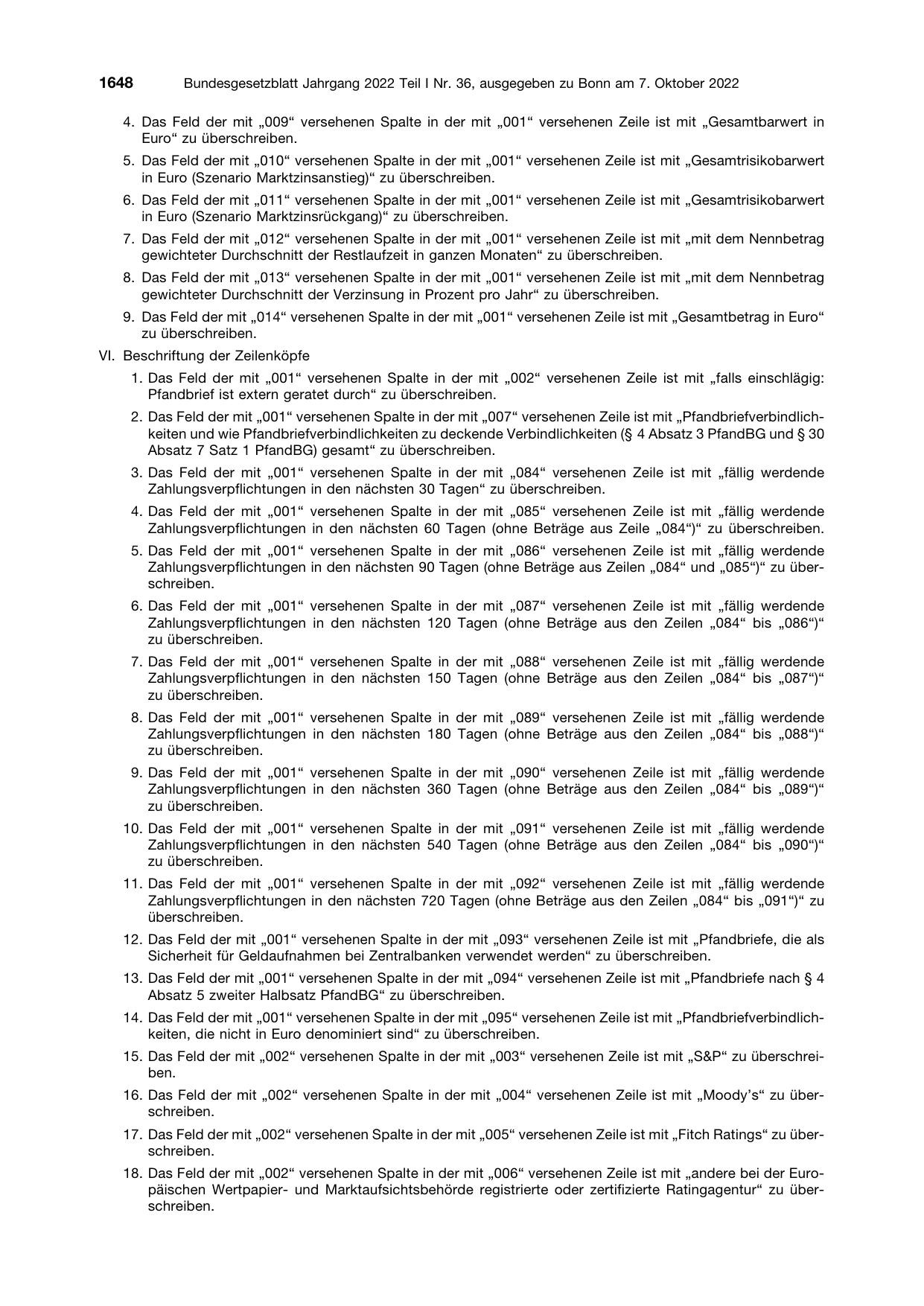 BGBl. 2022, Seite 1648 — Originalseite als Abbildung