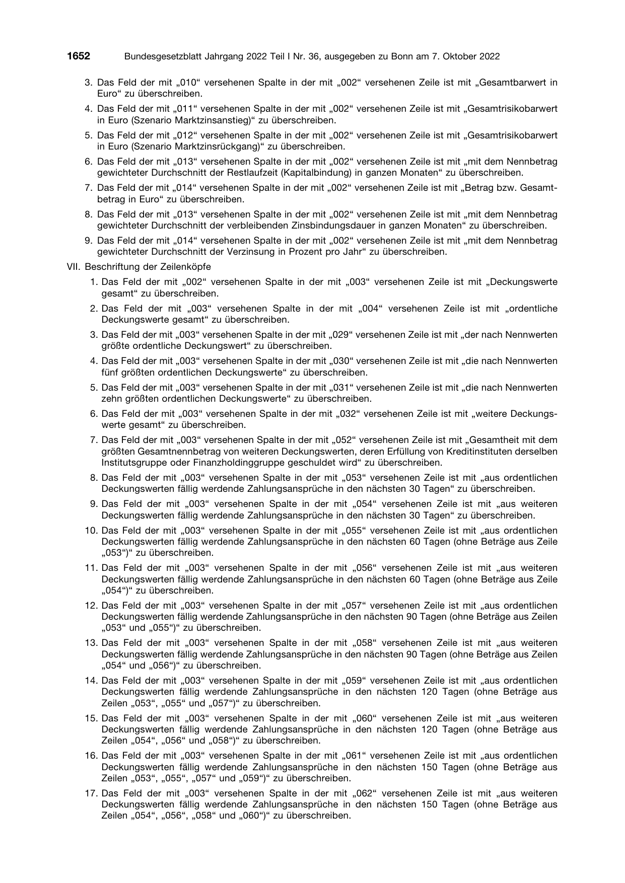 BGBl. 2022, Seite 1652 — Originalseite als Abbildung