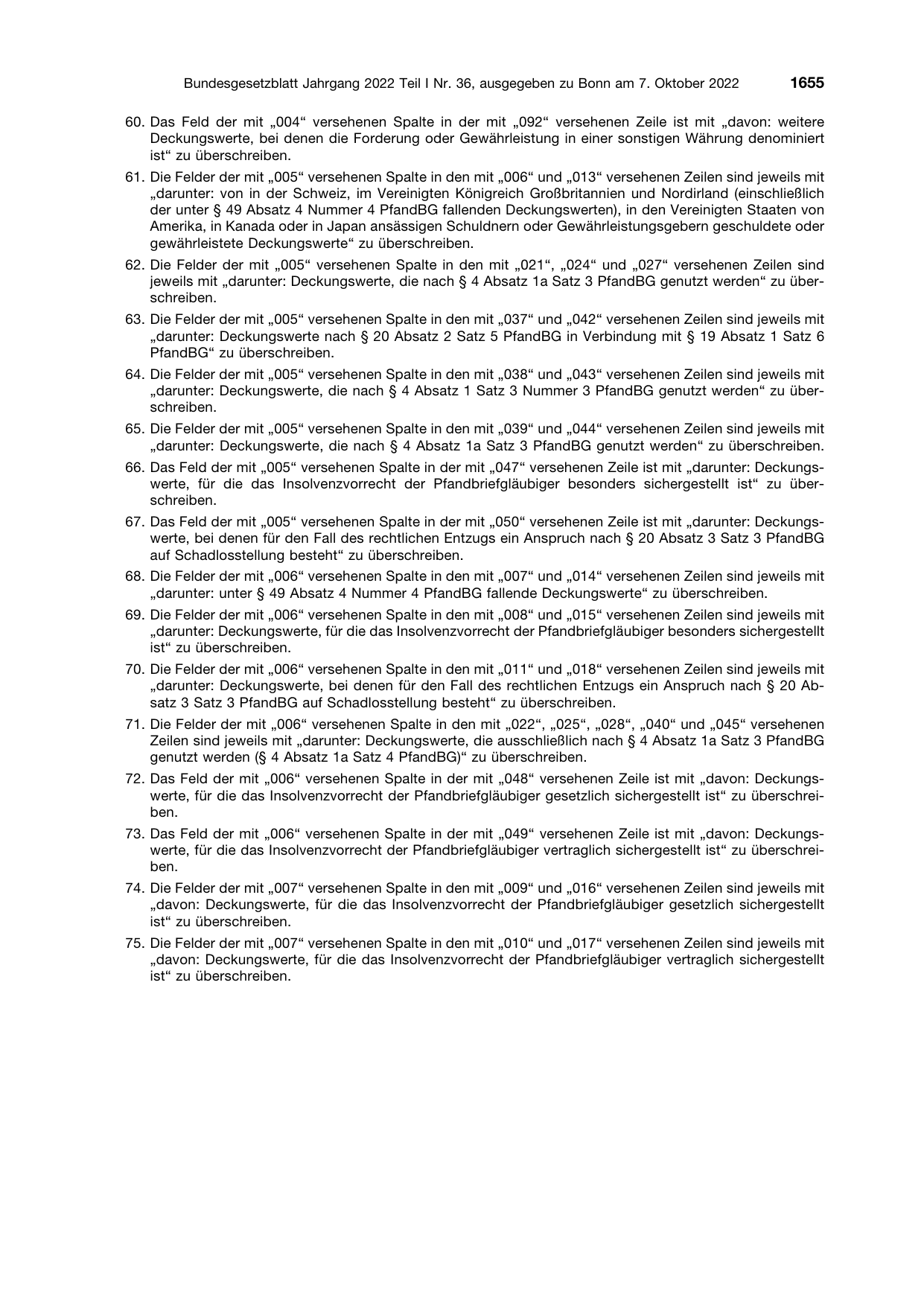 BGBl. 2022, Seite 1655 — Originalseite als Abbildung