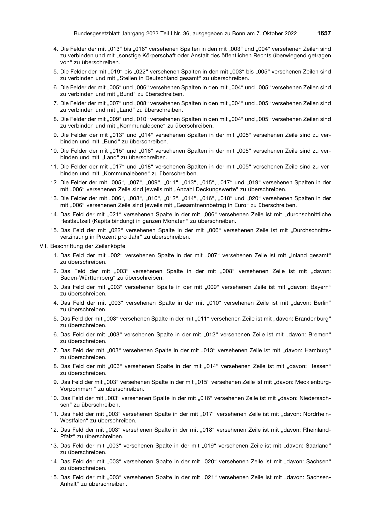 BGBl. 2022, Seite 1657 — Originalseite als Abbildung