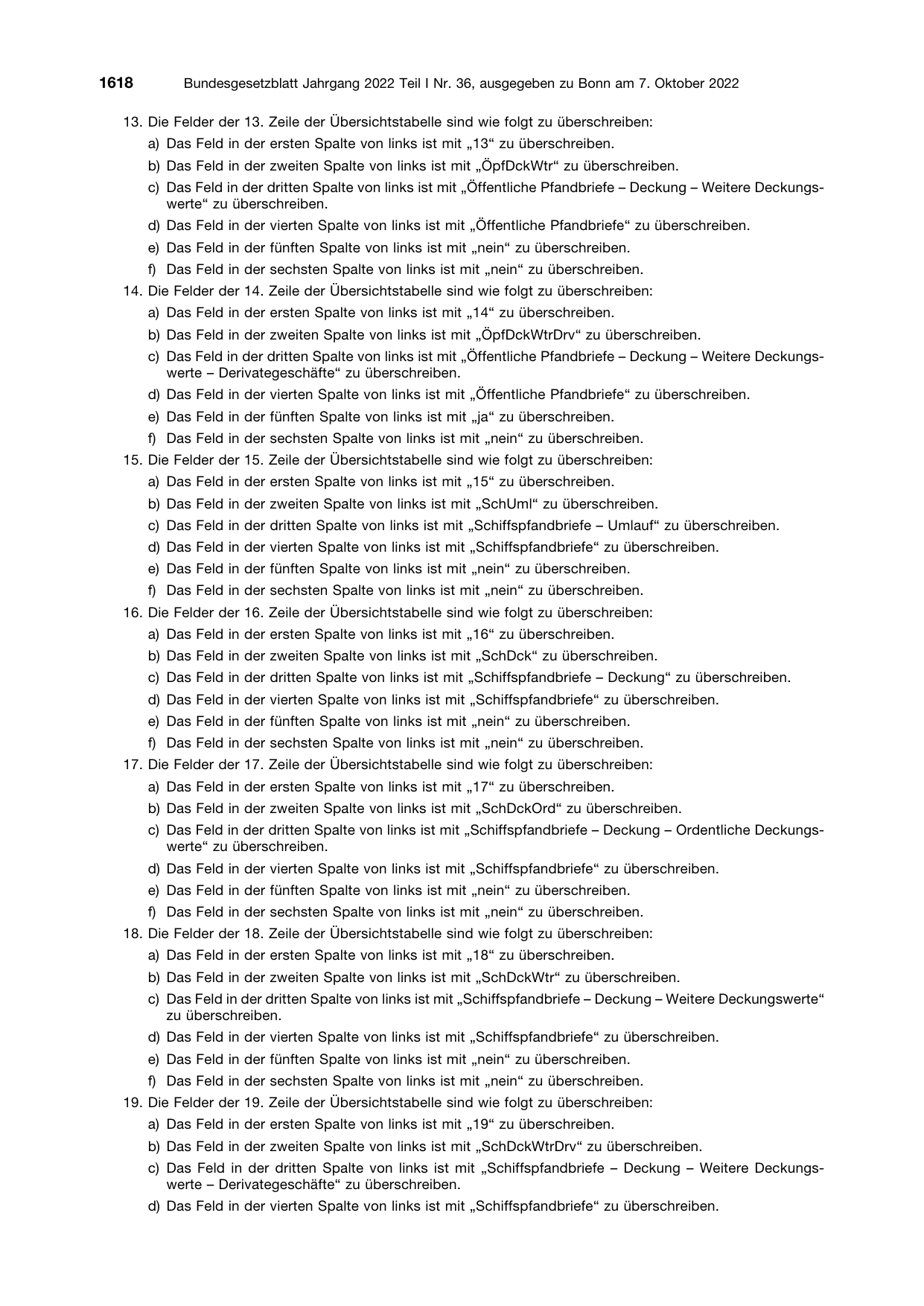 BGBl. 2022, Seite 1618 — Originalseite als Abbildung