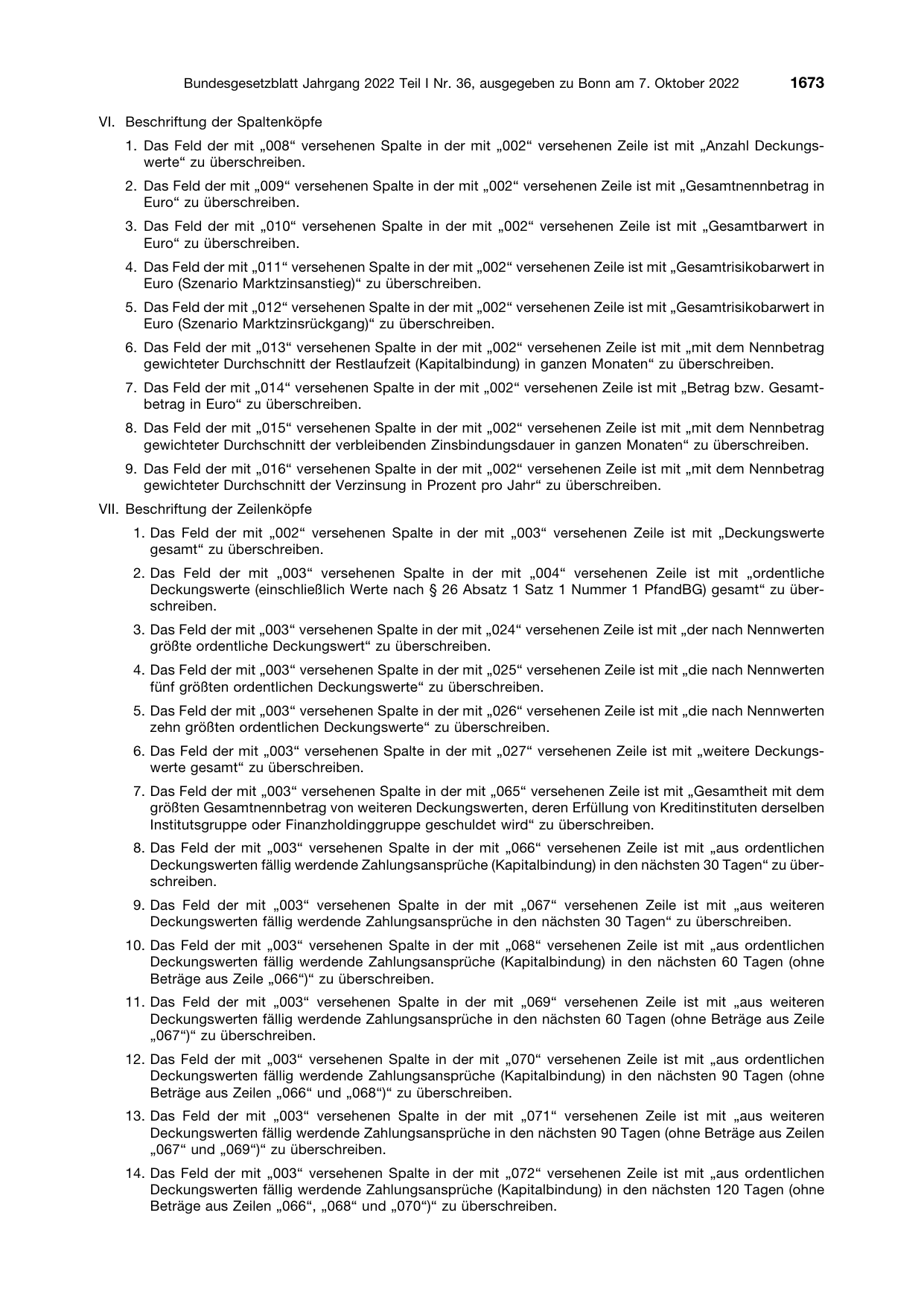BGBl. 2022, Seite 1673 — Originalseite als Abbildung