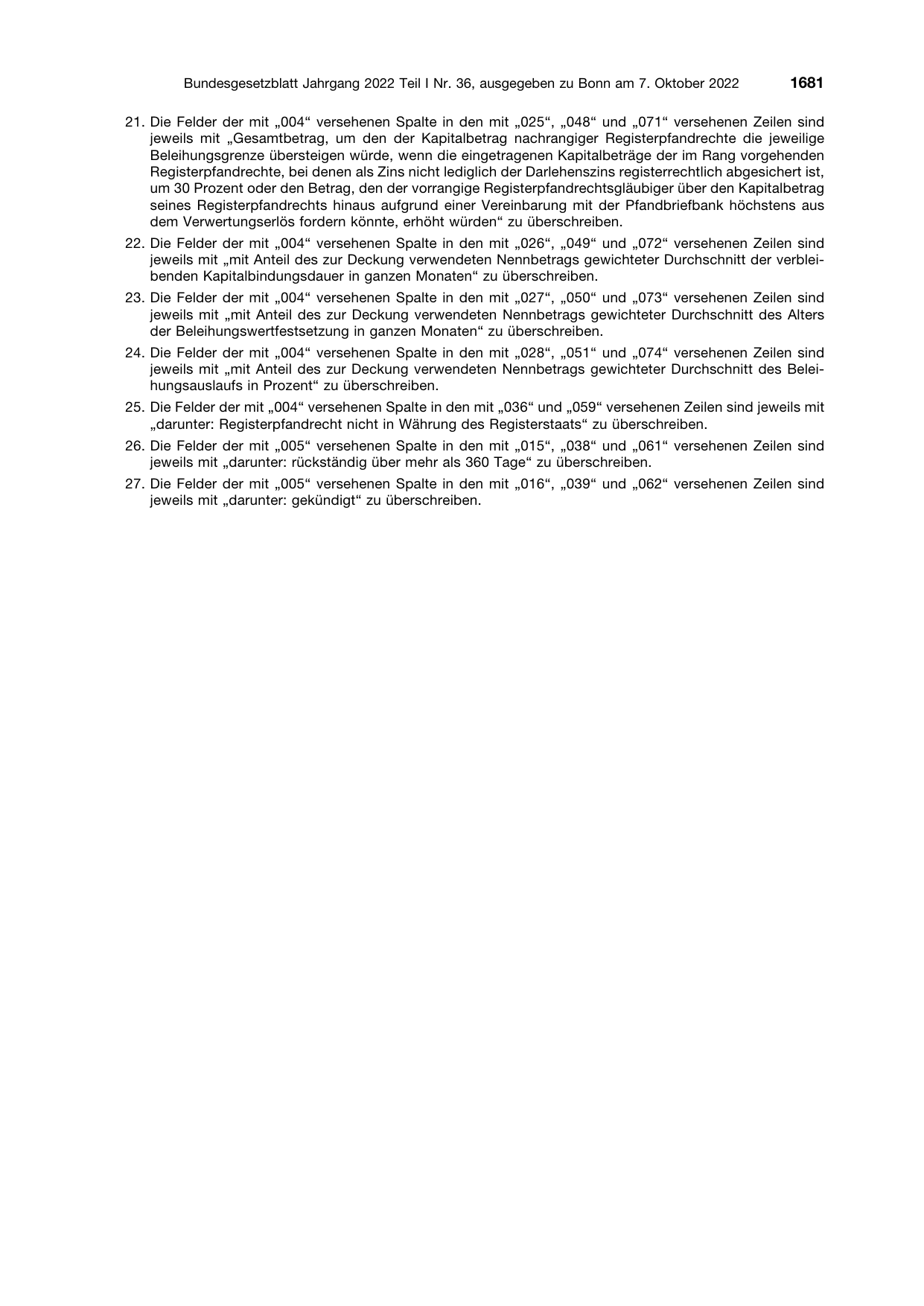BGBl. 2022, Seite 1681 — Originalseite als Abbildung