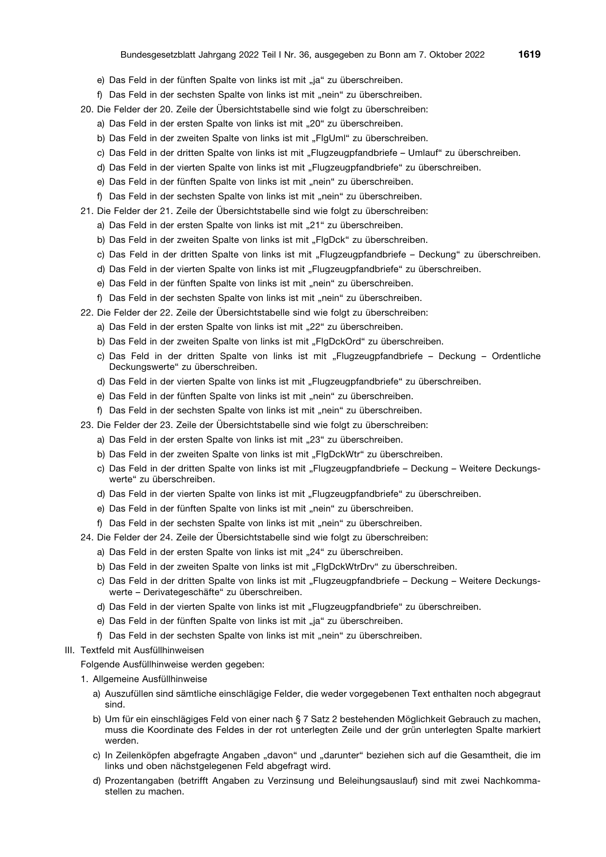 BGBl. 2022, Seite 1619 — Originalseite als Abbildung