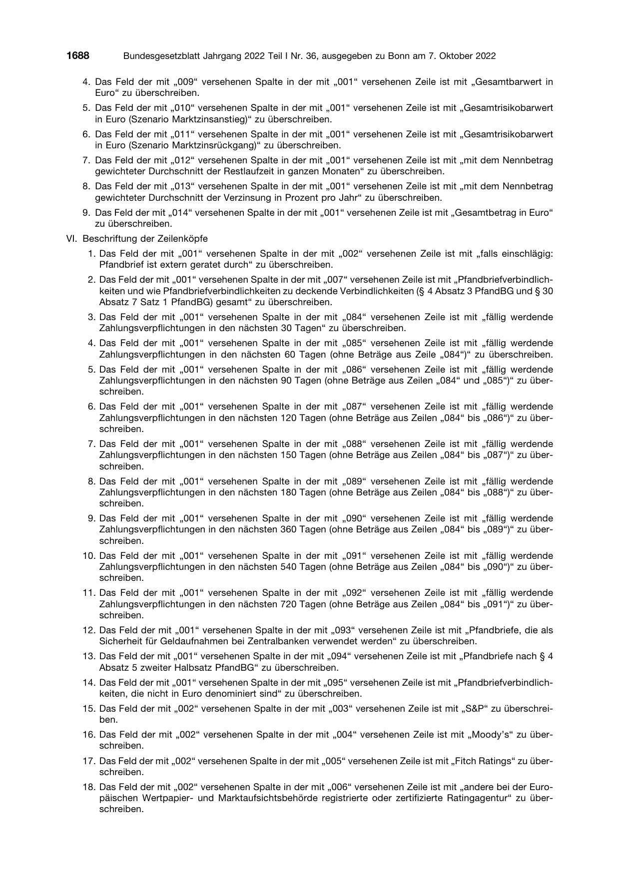 BGBl. 2022, Seite 1688 — Originalseite als Abbildung