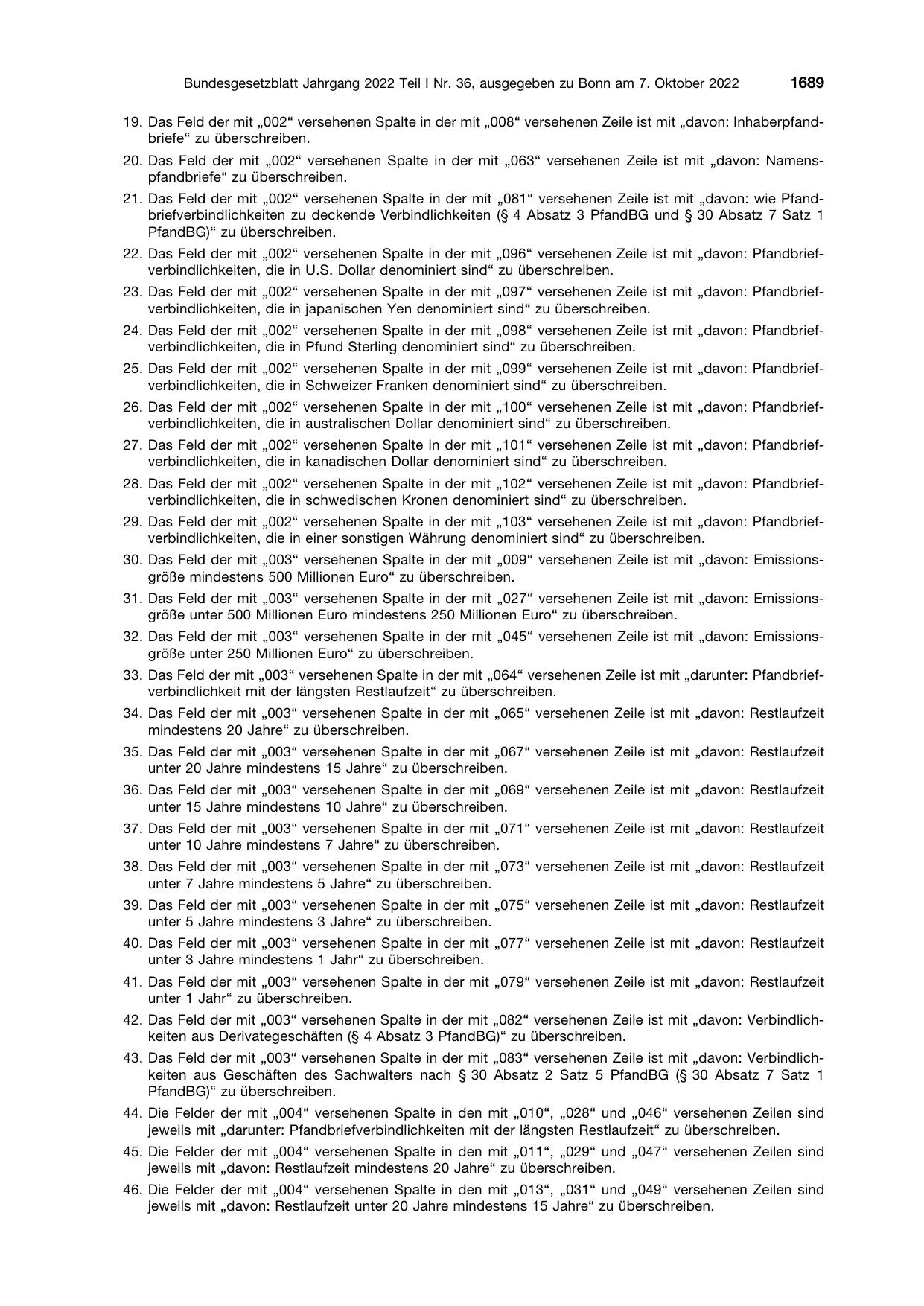 BGBl. 2022, Seite 1689 — Originalseite als Abbildung