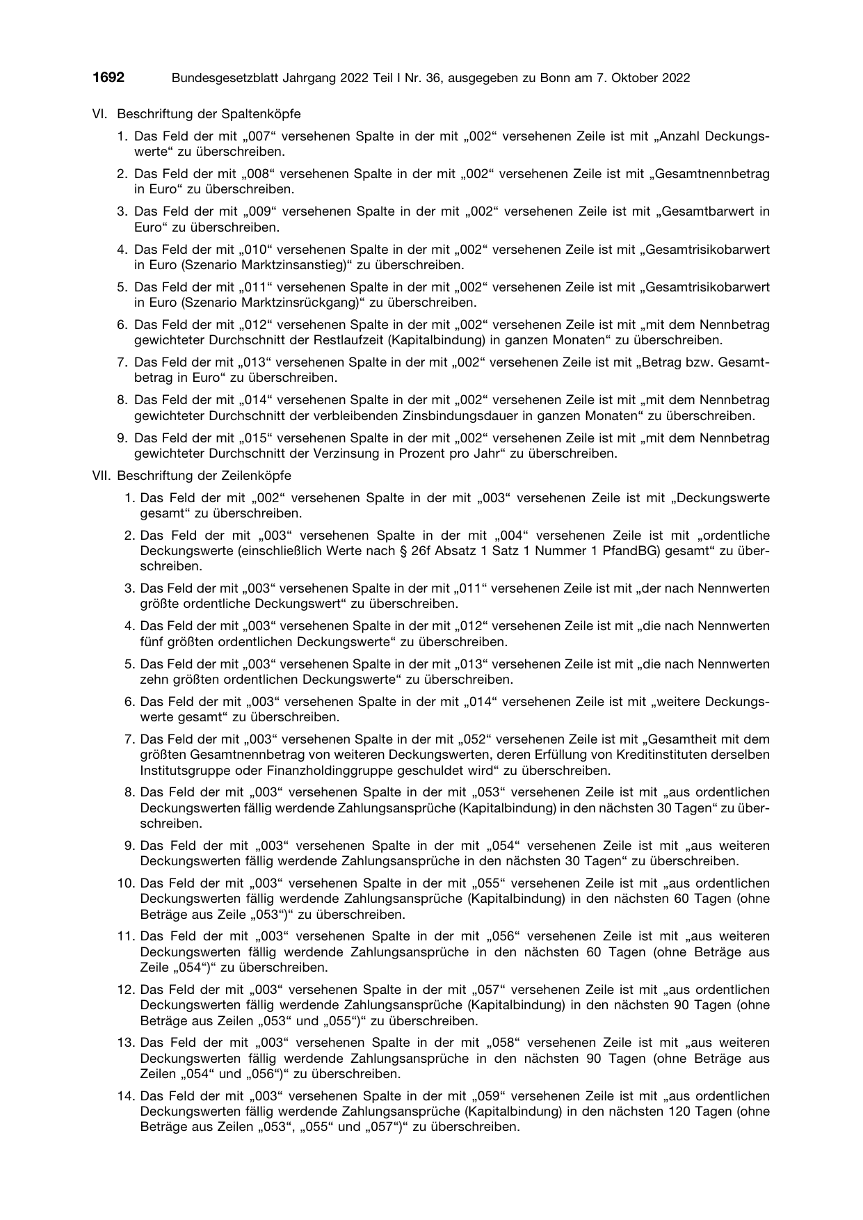 BGBl. 2022, Seite 1692 — Originalseite als Abbildung