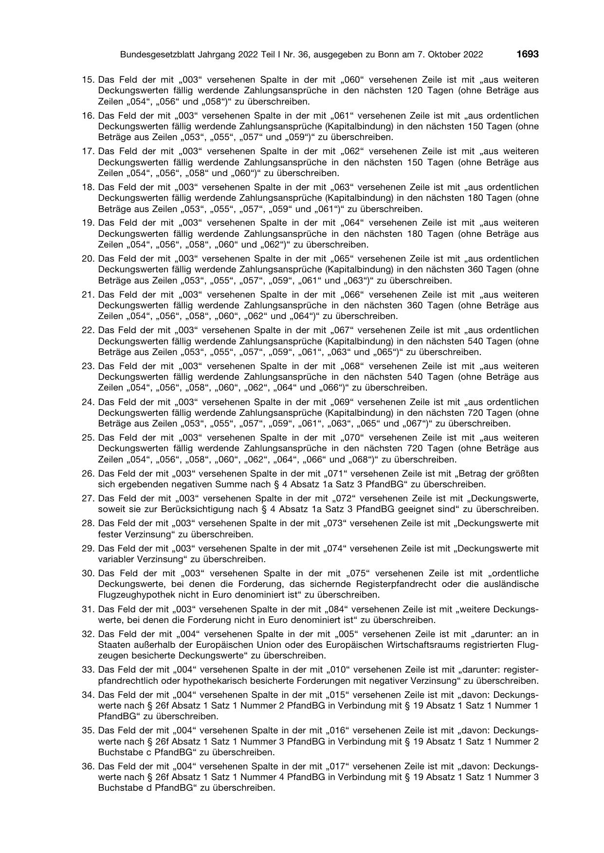 BGBl. 2022, Seite 1693 — Originalseite als Abbildung