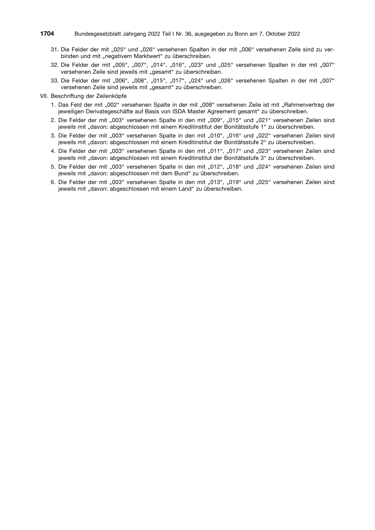 BGBl. 2022, Seite 1704 — Originalseite als Abbildung