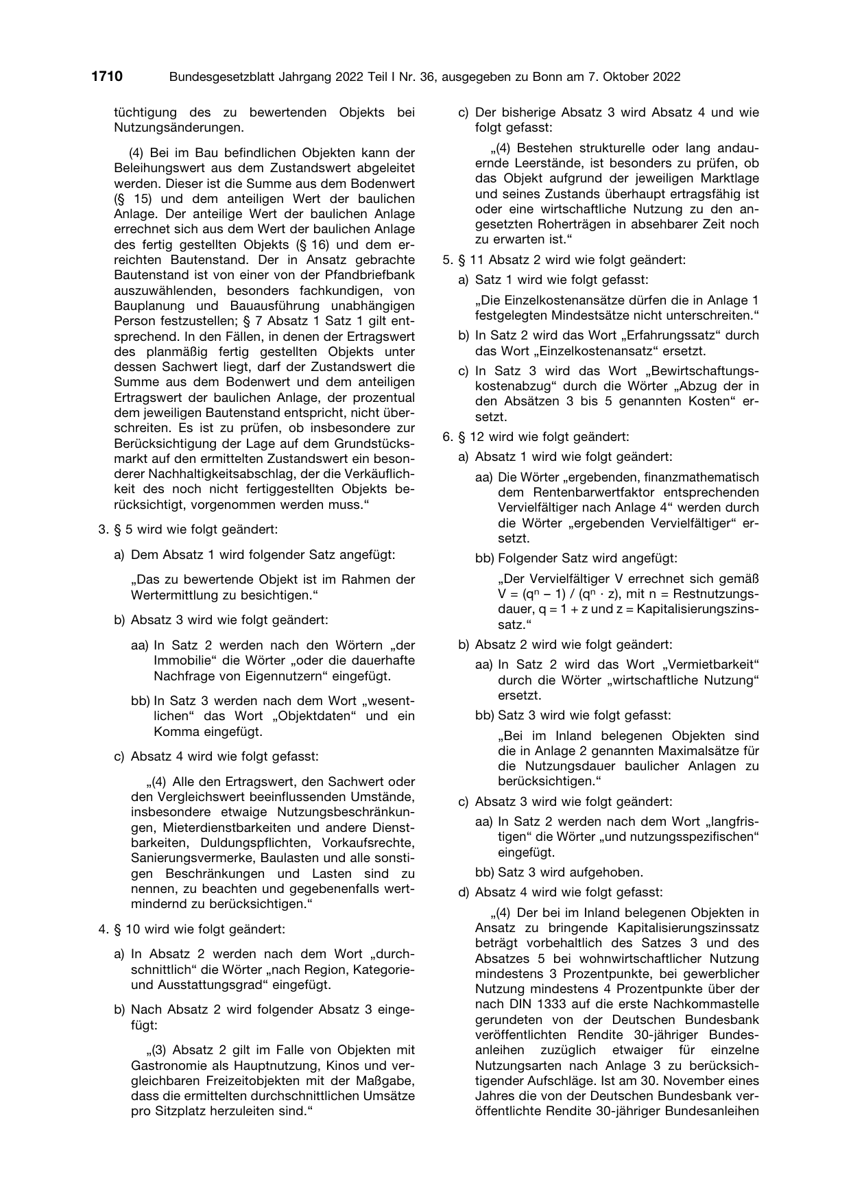 BGBl. 2022, Seite 1710 — Originalseite als Abbildung