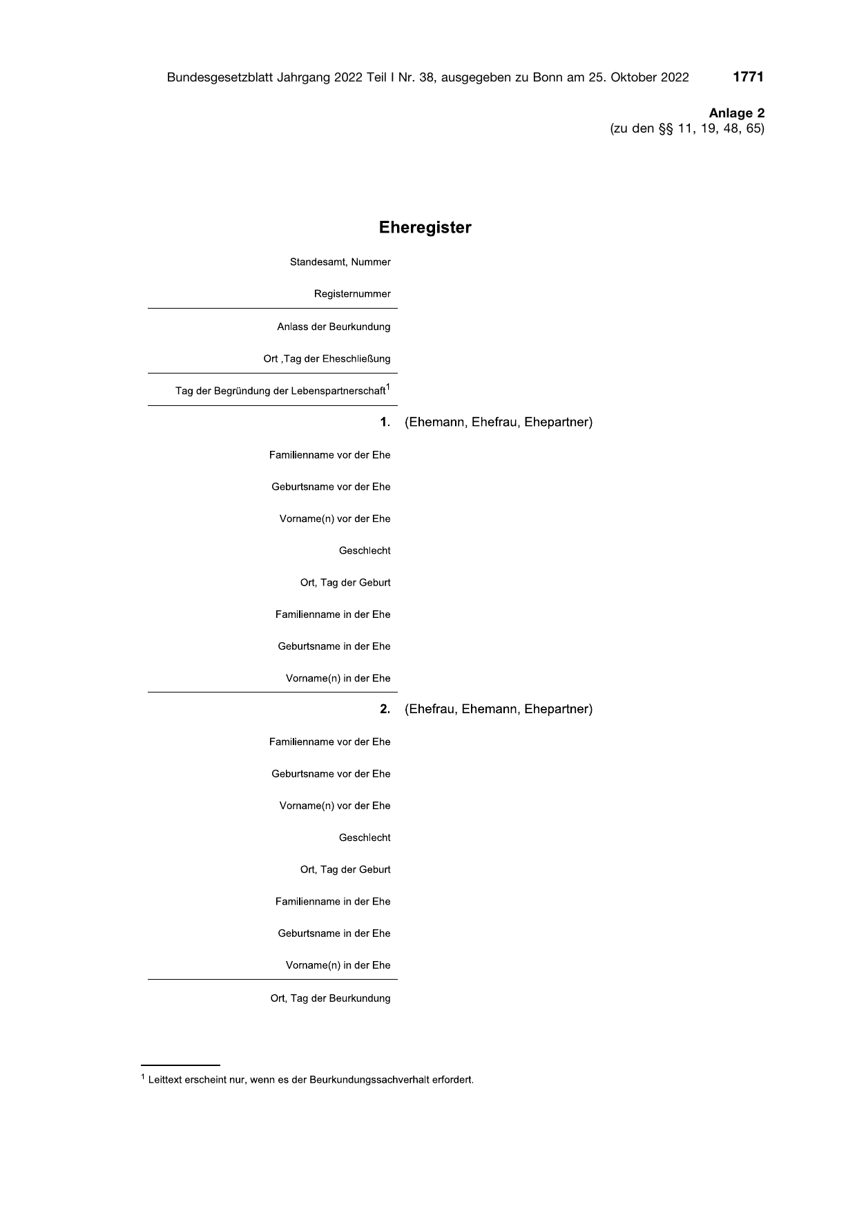 BGBl. 2022, Seite 1771 — Originalseite als Abbildung