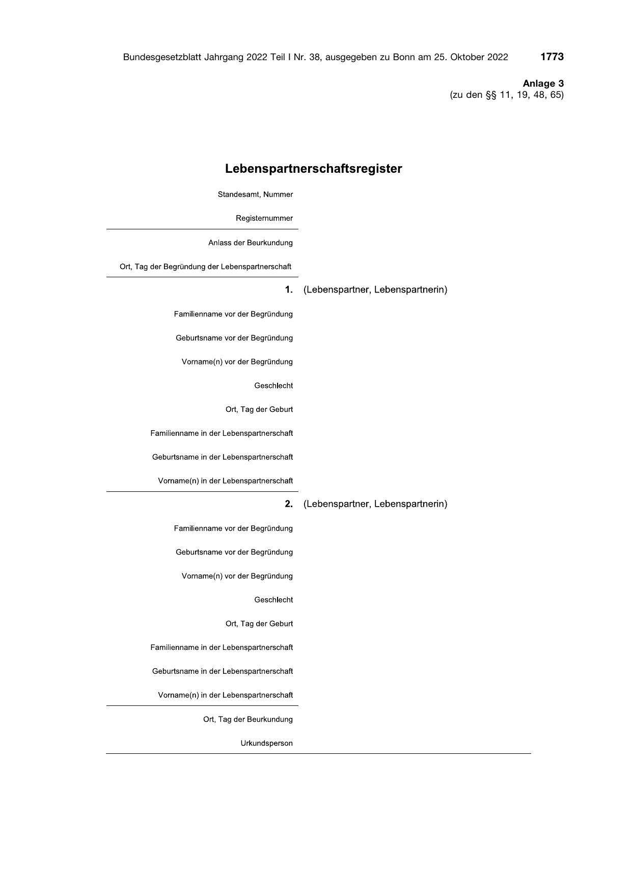 BGBl. 2022, Seite 1773 — Originalseite als Abbildung