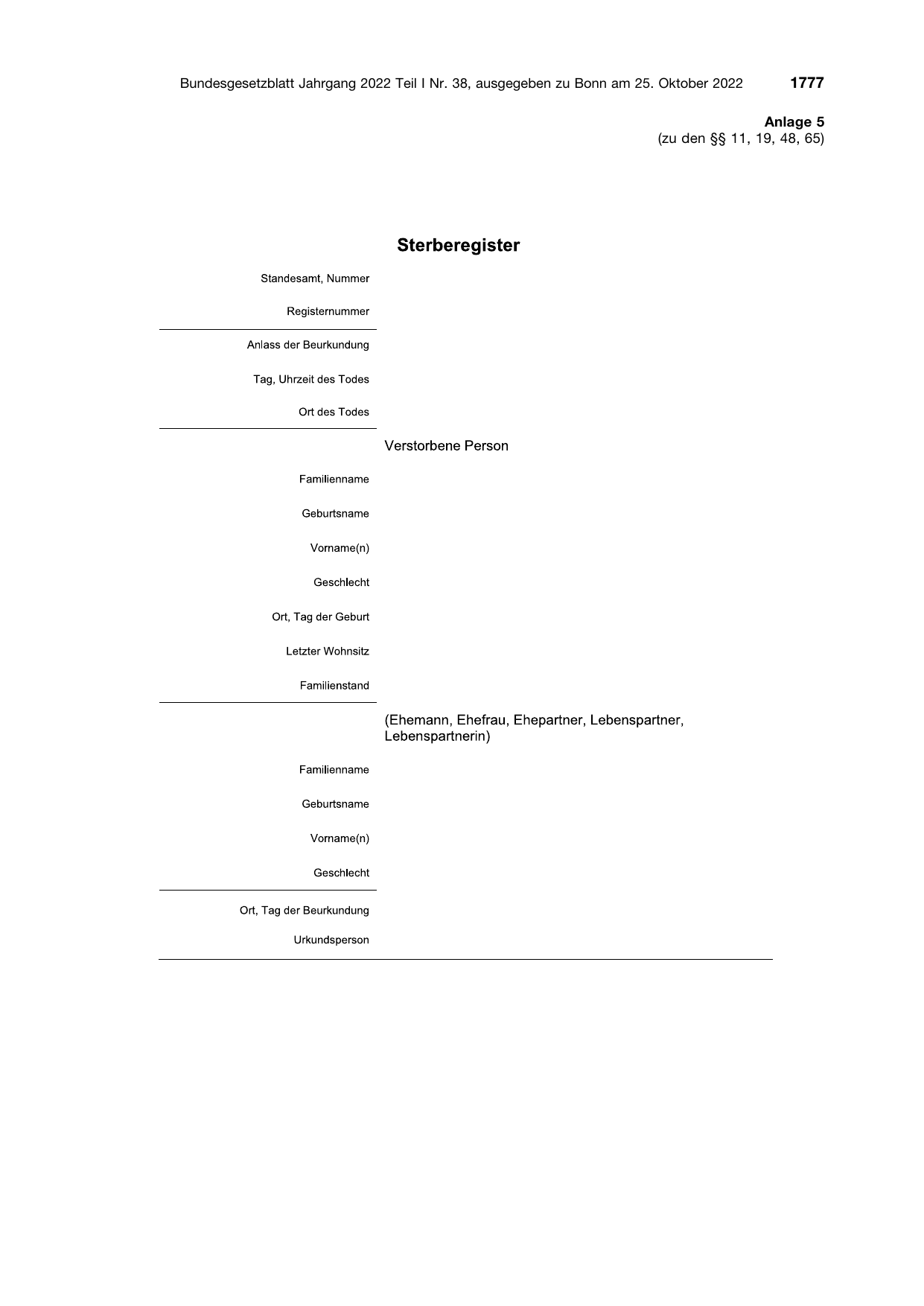 BGBl. 2022, Seite 1777 — Originalseite als Abbildung