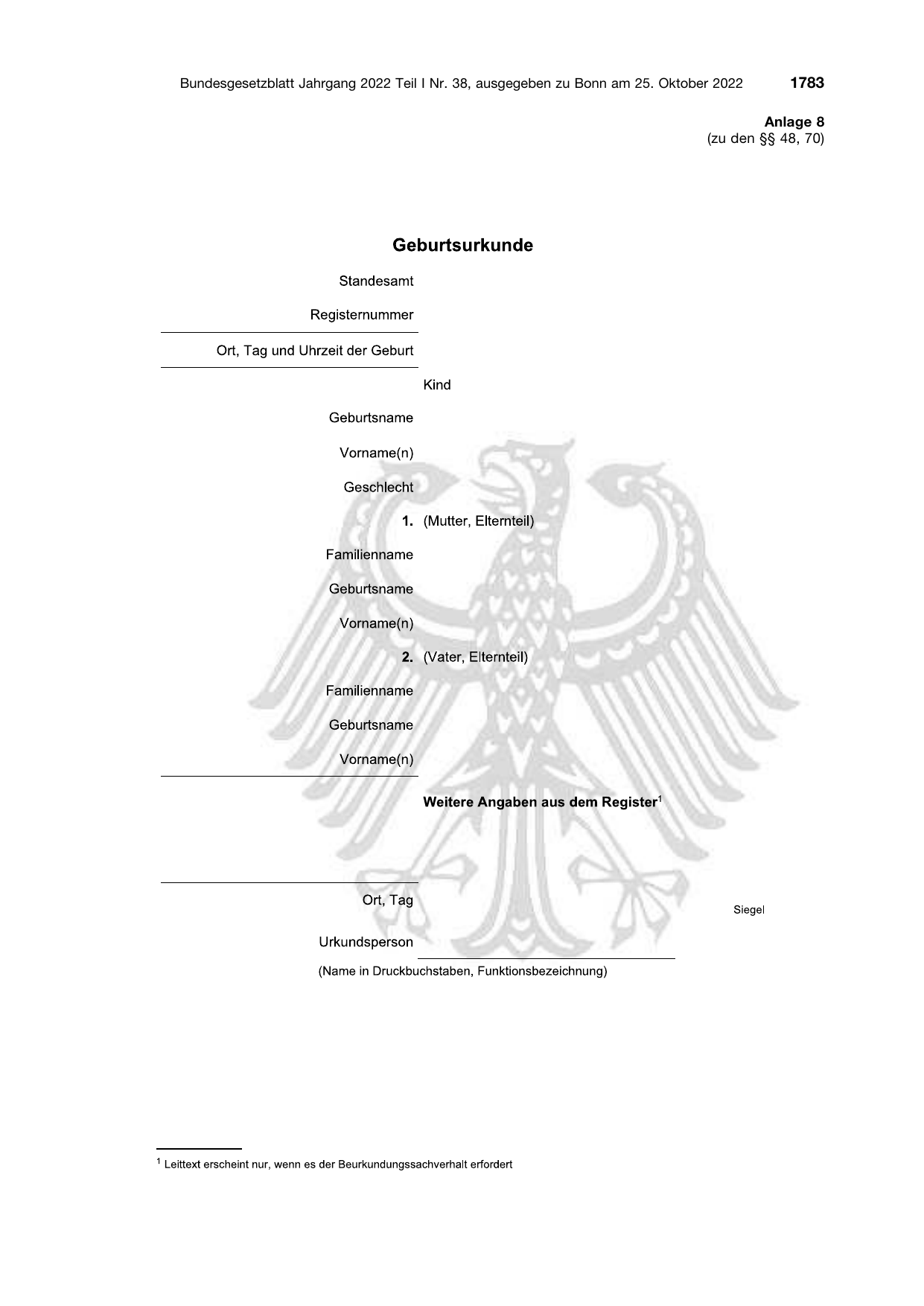 BGBl. 2022, Seite 1783 — Originalseite als Abbildung