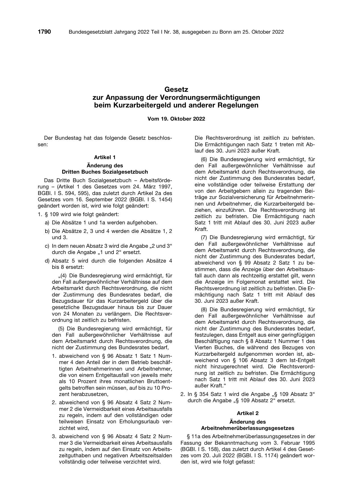 BGBl. 2022, Seite 1790 — Originalseite als Abbildung