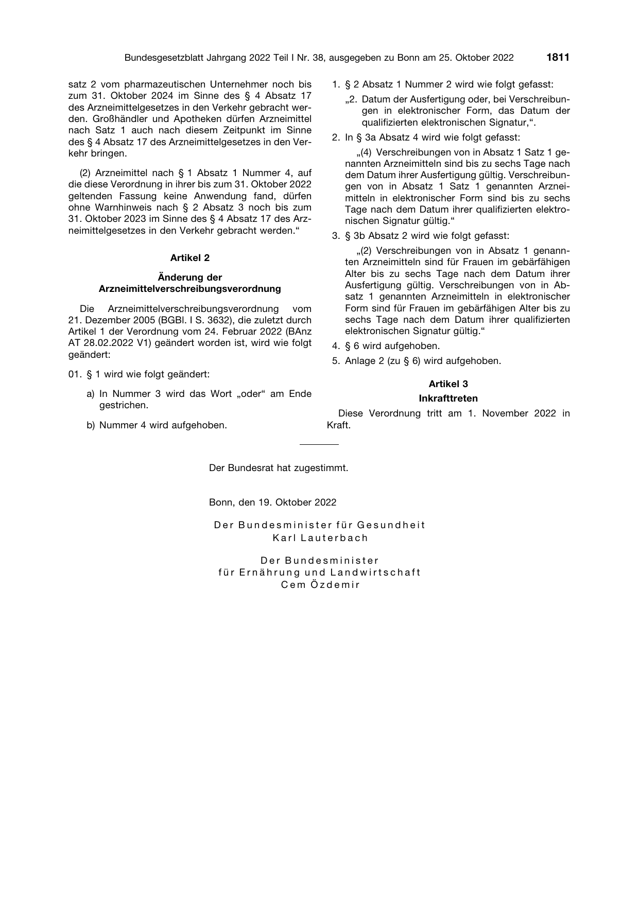 BGBl. 2022, Seite 1811 — Originalseite als Abbildung
