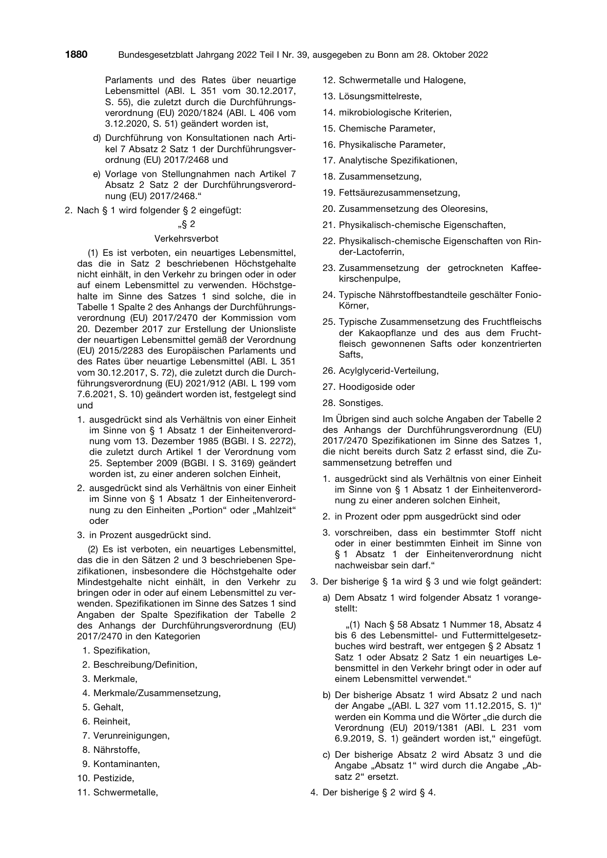 BGBl. 2022, Seite 1880 — Originalseite als Abbildung