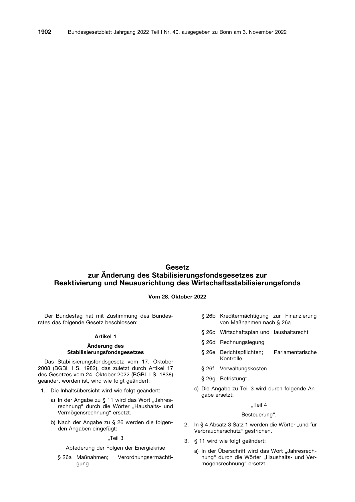 BGBl. 2022, Seite 1902 — Originalseite als Abbildung