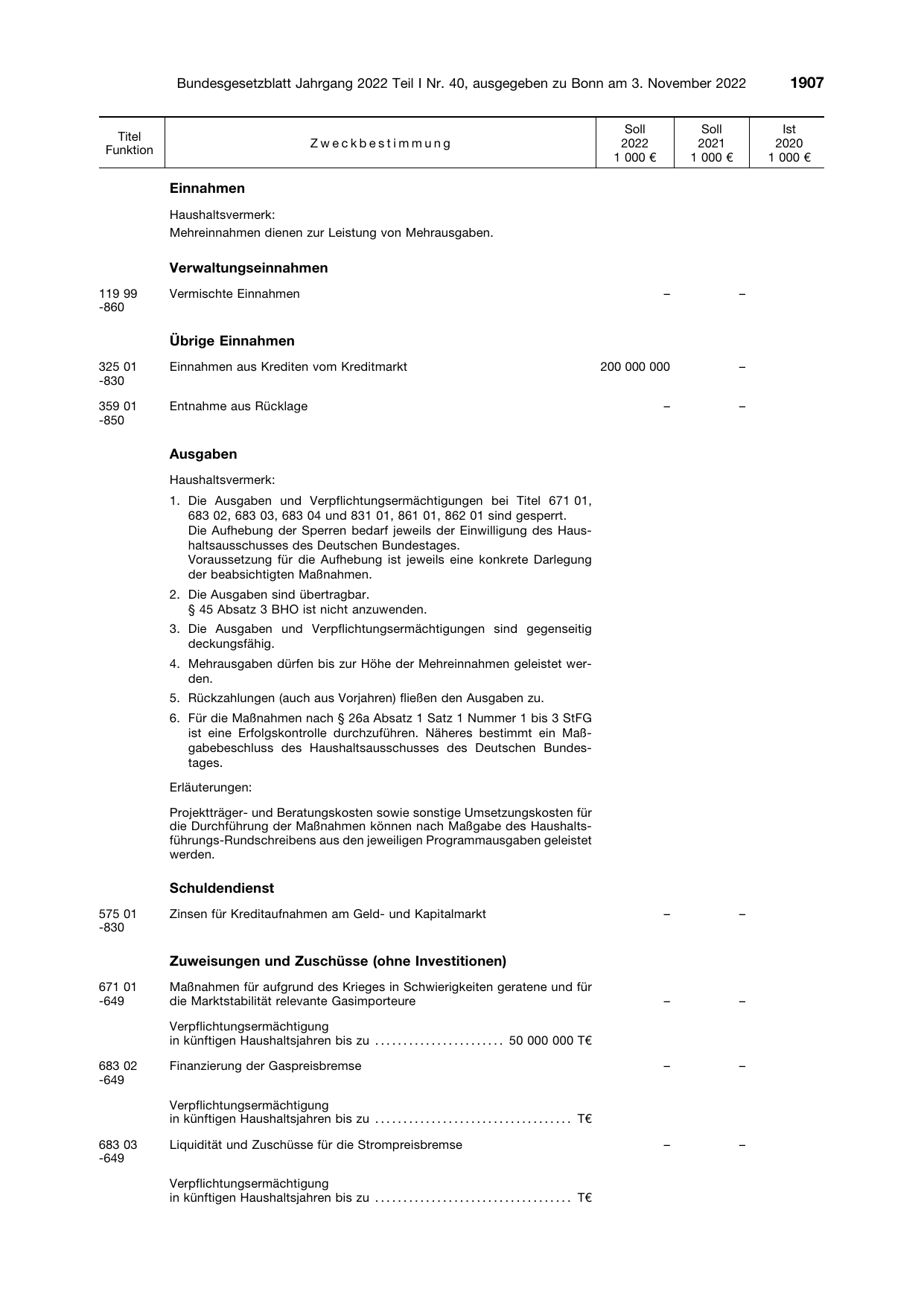 BGBl. 2022, Seite 1907 — Originalseite als Abbildung