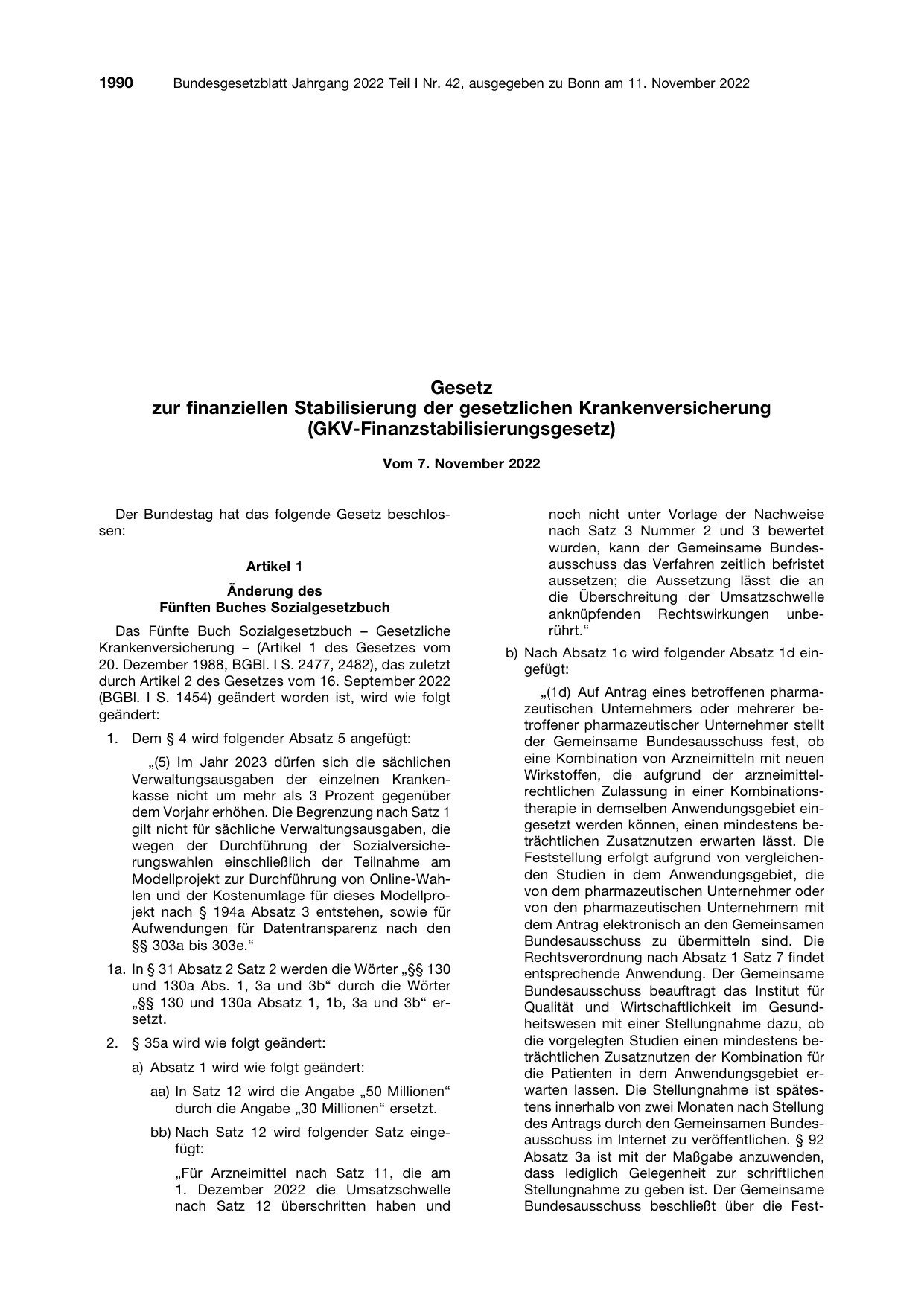 BGBl. 2022, Seite 1990 — Originalseite als Abbildung