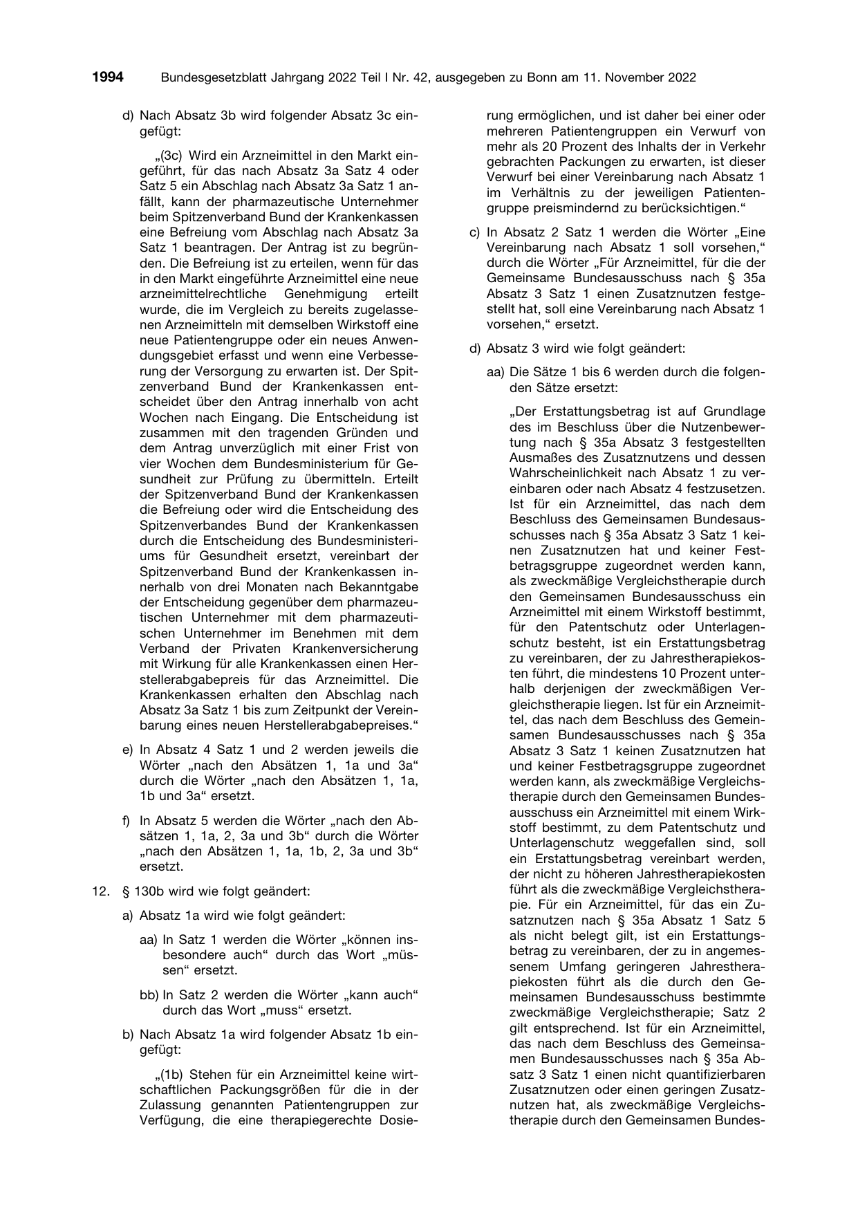 BGBl. 2022, Seite 1994 — Originalseite als Abbildung