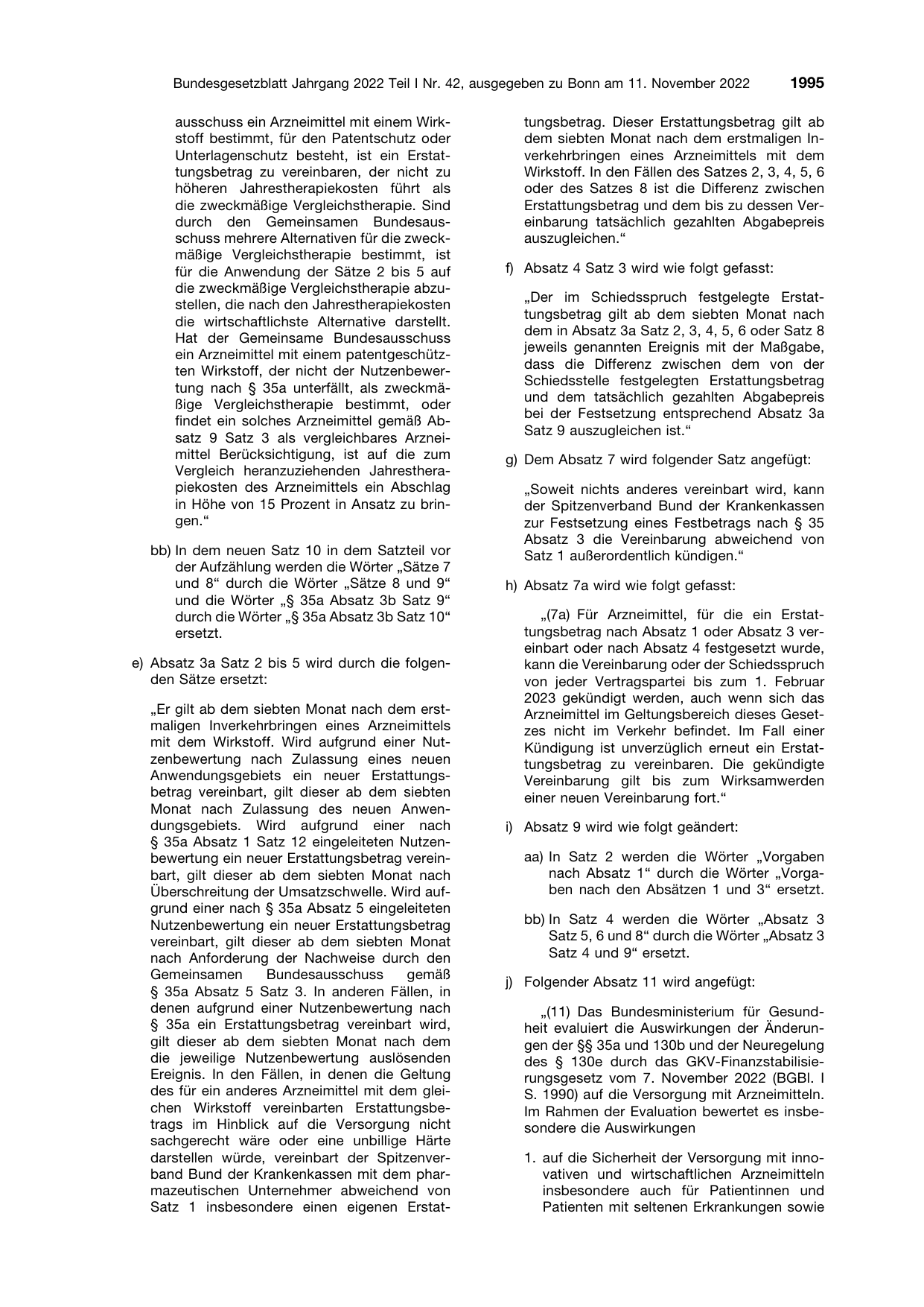 BGBl. 2022, Seite 1995 — Originalseite als Abbildung