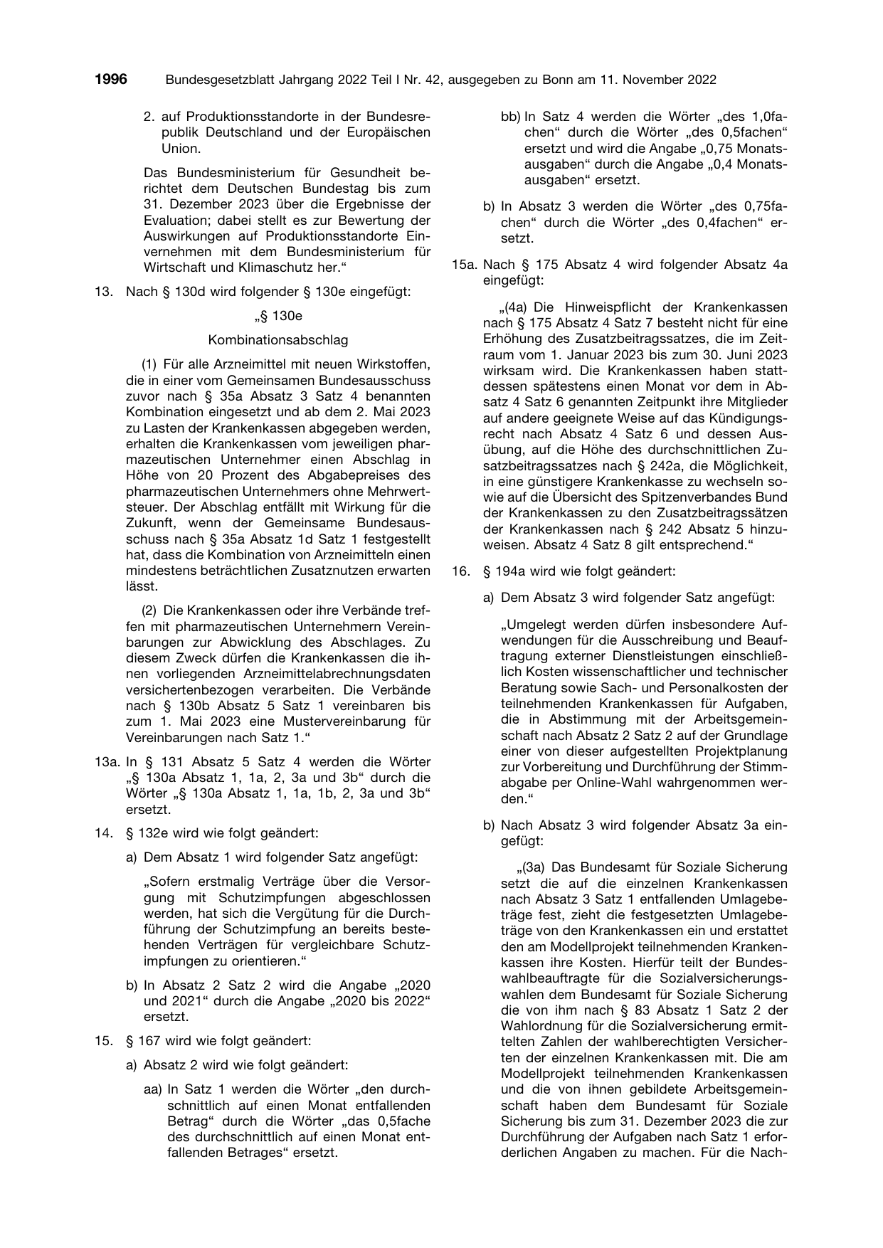 BGBl. 2022, Seite 1996 — Originalseite als Abbildung