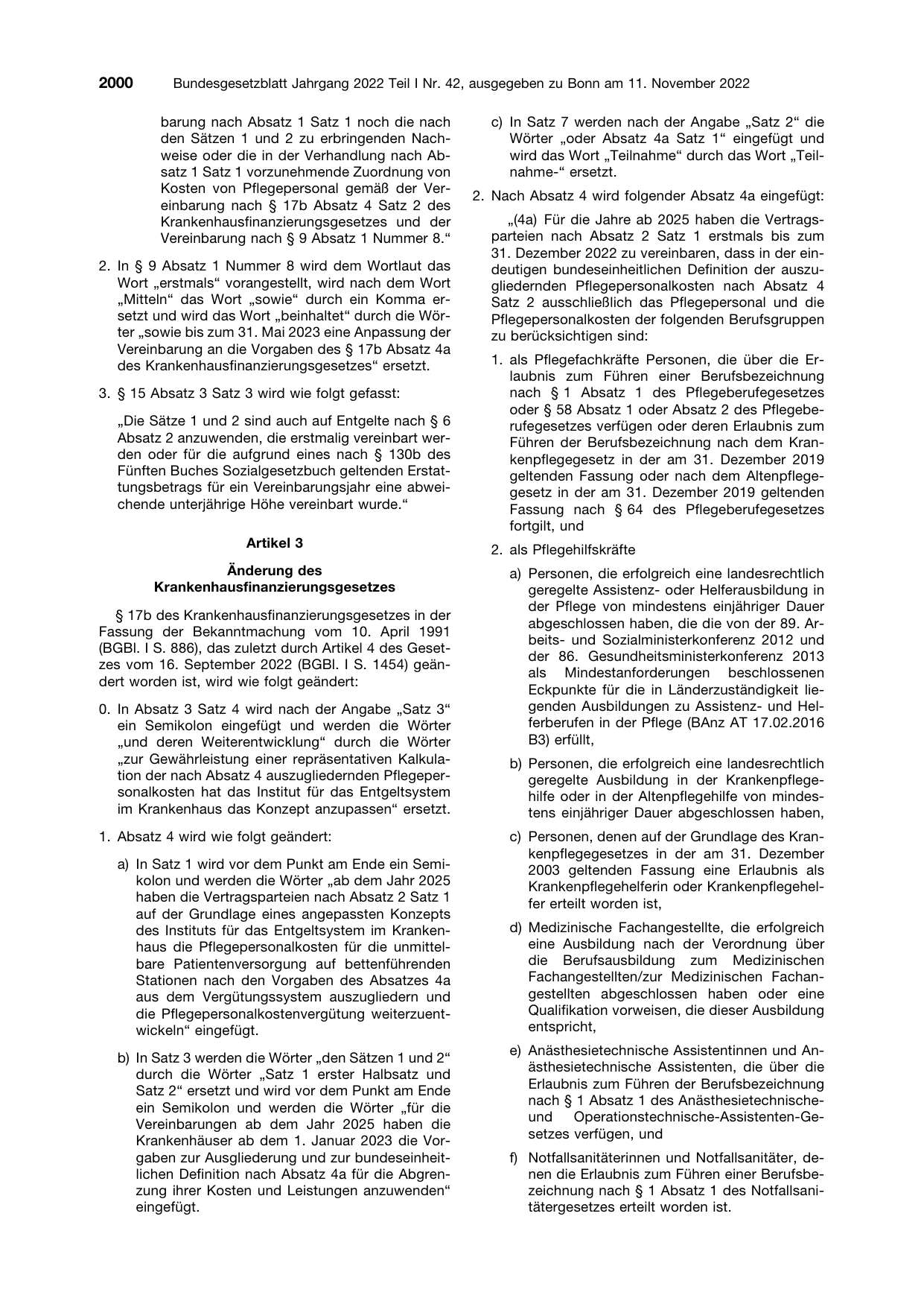BGBl. 2022, Seite 2000 — Originalseite als Abbildung