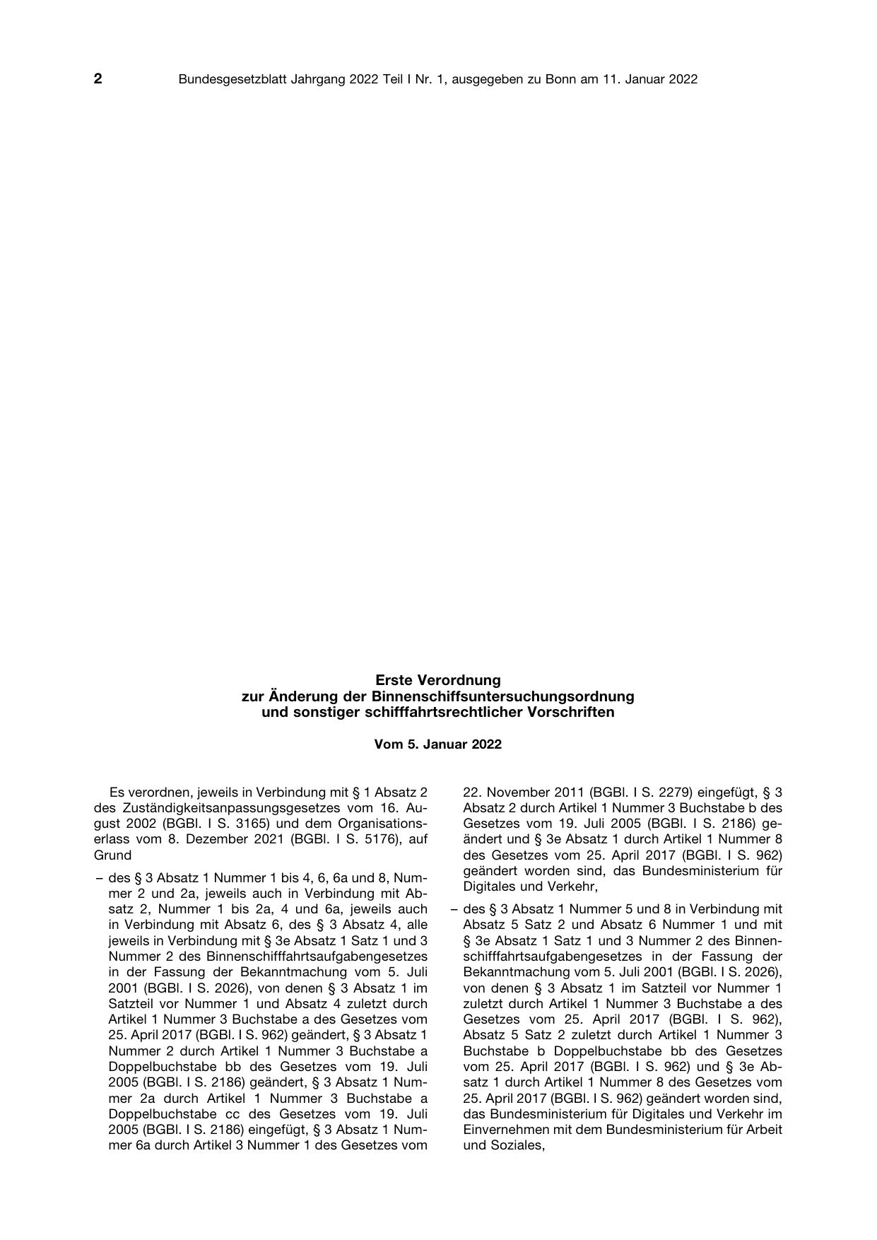 BGBl. 2022, Seite 2 — Originalseite als Abbildung