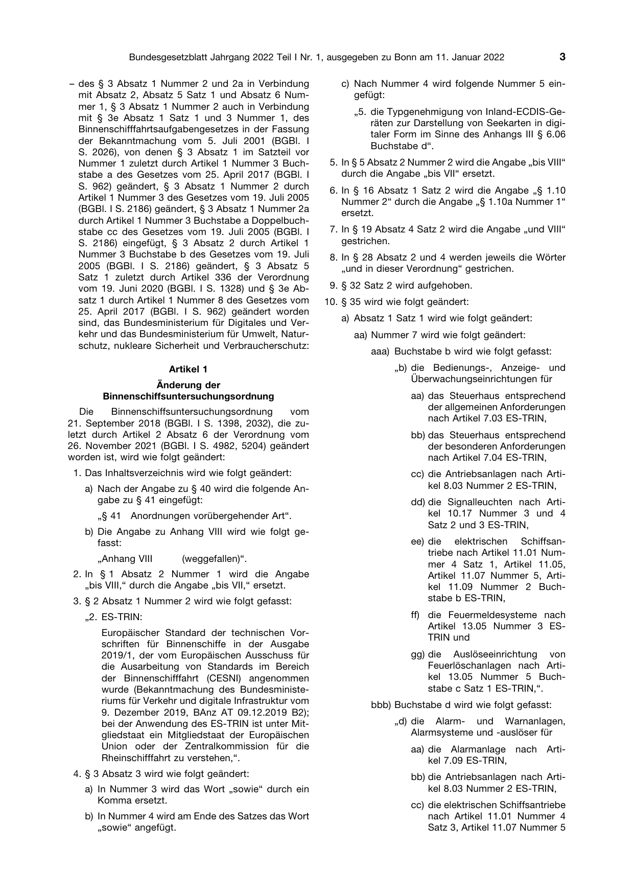 BGBl. 2022, Seite 3 — Originalseite als Abbildung