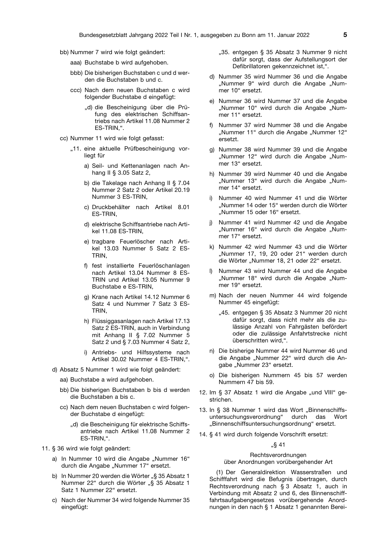 BGBl. 2022, Seite 5 — Originalseite als Abbildung
