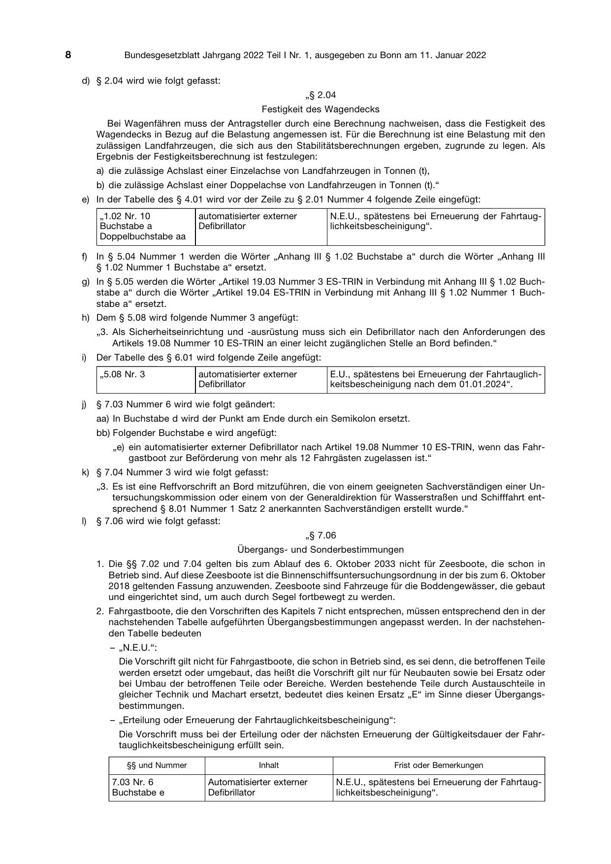 BGBl. 2022, Seite 8 — Originalseite als Abbildung