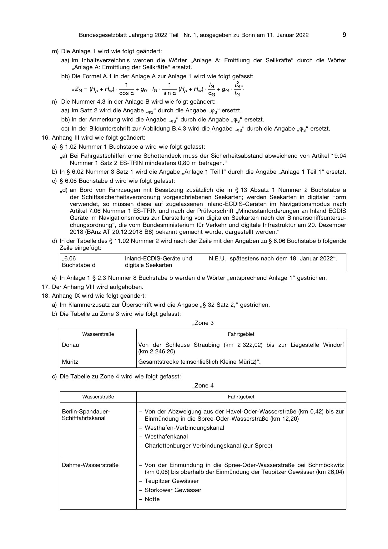BGBl. 2022, Seite 9 — Originalseite als Abbildung