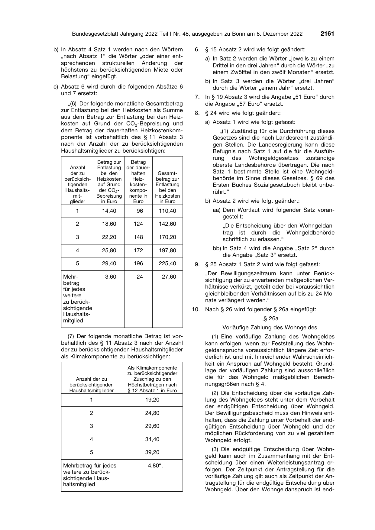 BGBl. 2022, Seite 2161 — Originalseite als Abbildung